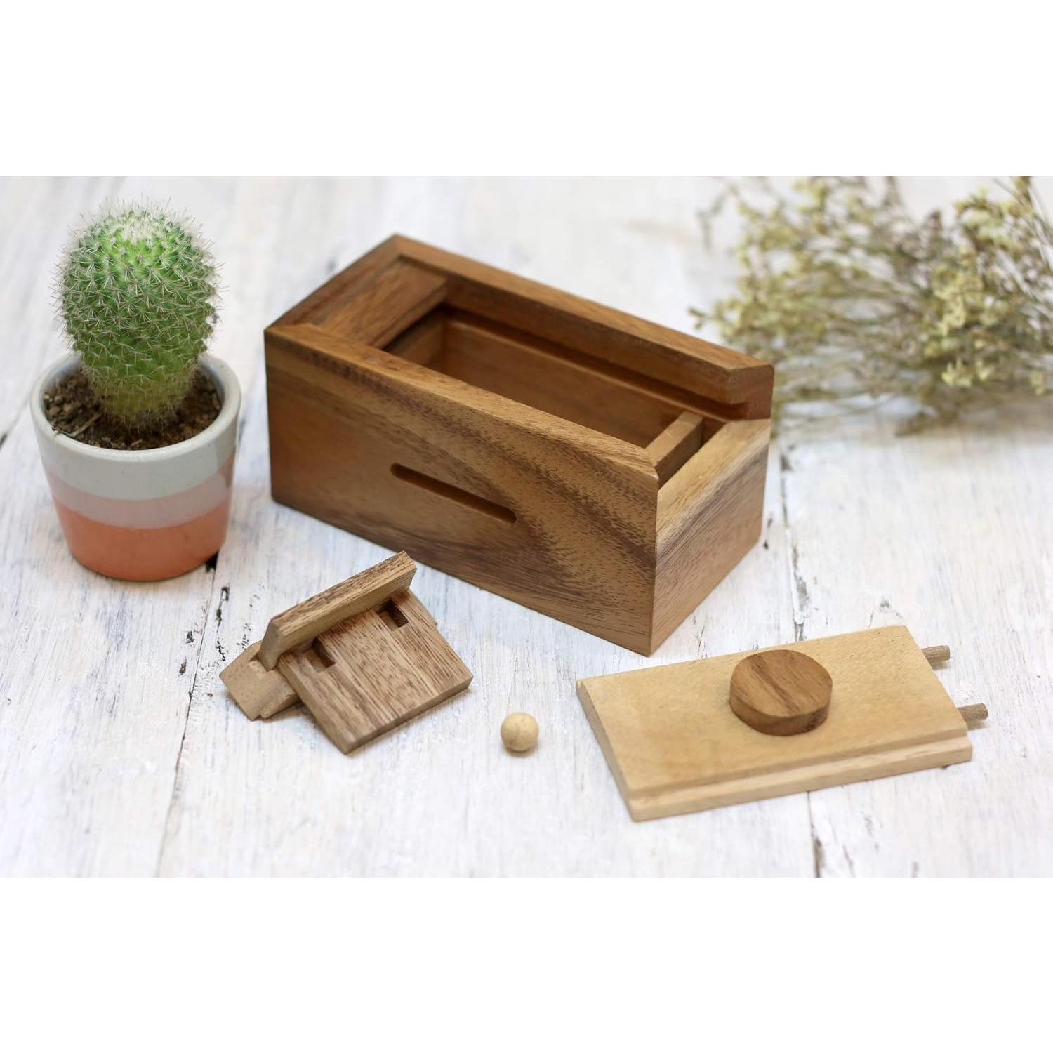 Caja de Rompecabezas de Madera SiamMandalay 14.61x7.62cm