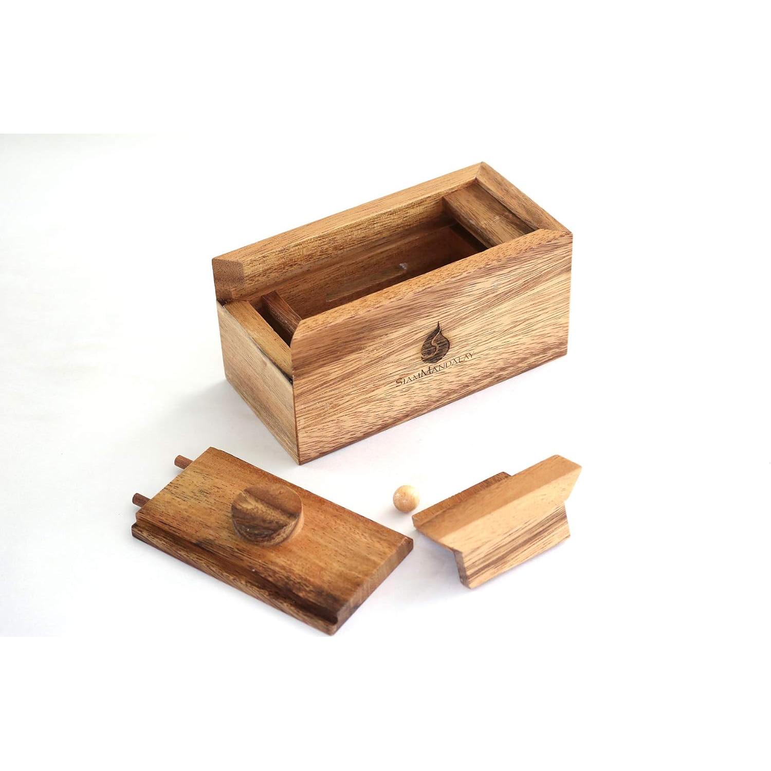 Caja de Rompecabezas de Madera SiamMandalay 14.61x7.62cm