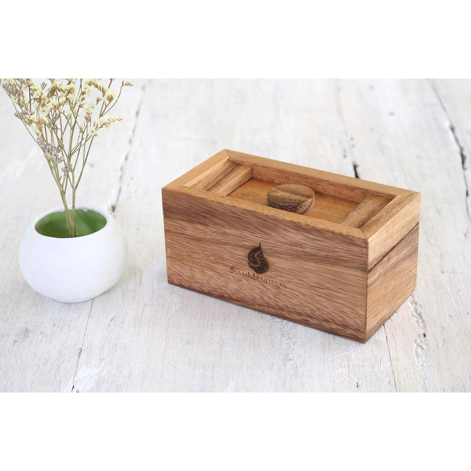 Caja de Rompecabezas de Madera SiamMandalay 14.61x7.62cm