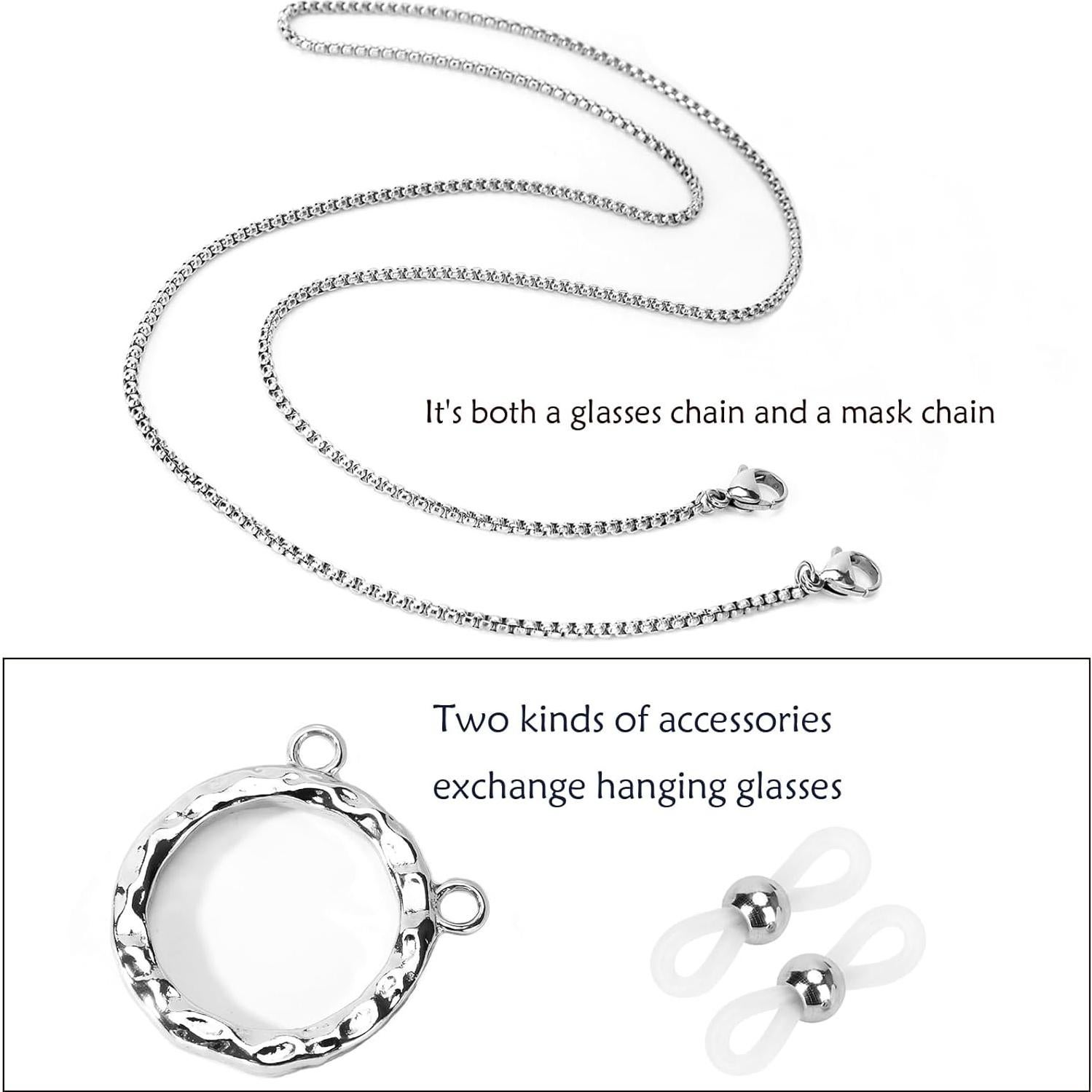 Cadena para Gafas HD-12 de Acero Inoxidable 81 cm Unisex