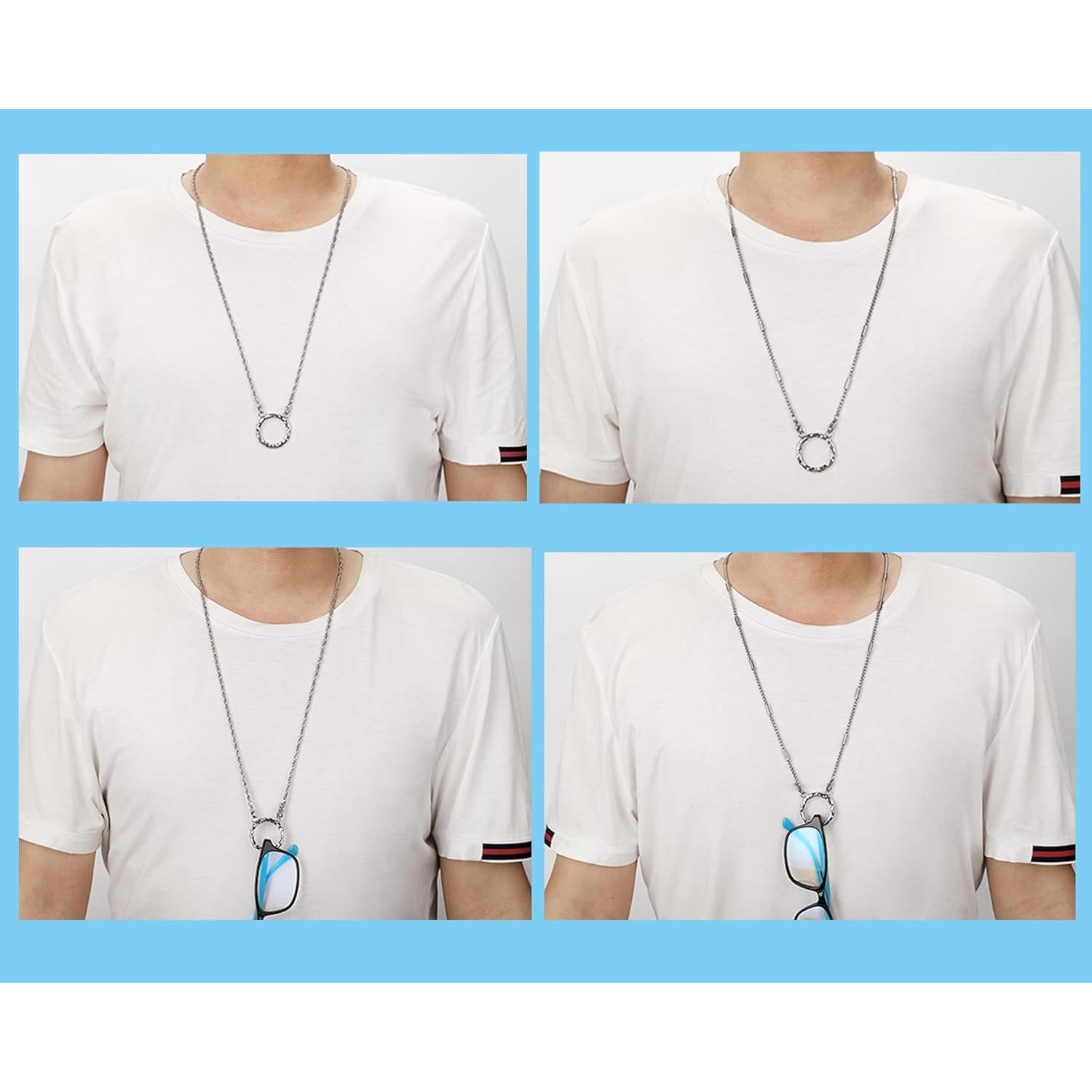 Cadena para Gafas HD-12 de Acero Inoxidable 81 cm Unisex