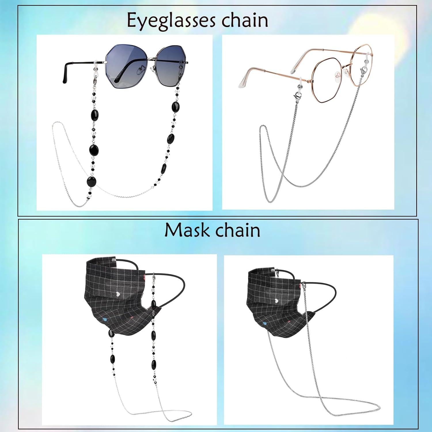 Cadena para Gafas HD-12 de Acero Inoxidable 81 cm Unisex