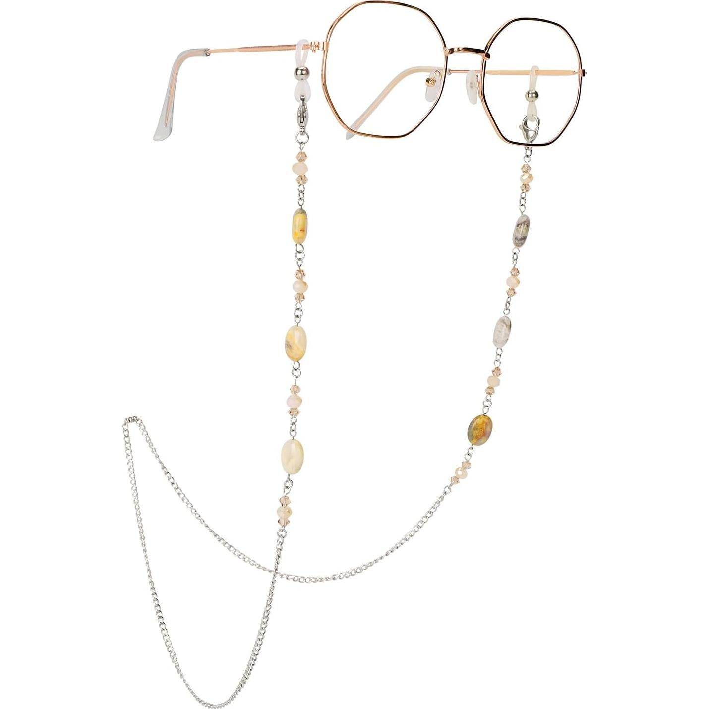 Cadena para Gafas HD-12 Hecho a Mano - Champán 81 cm