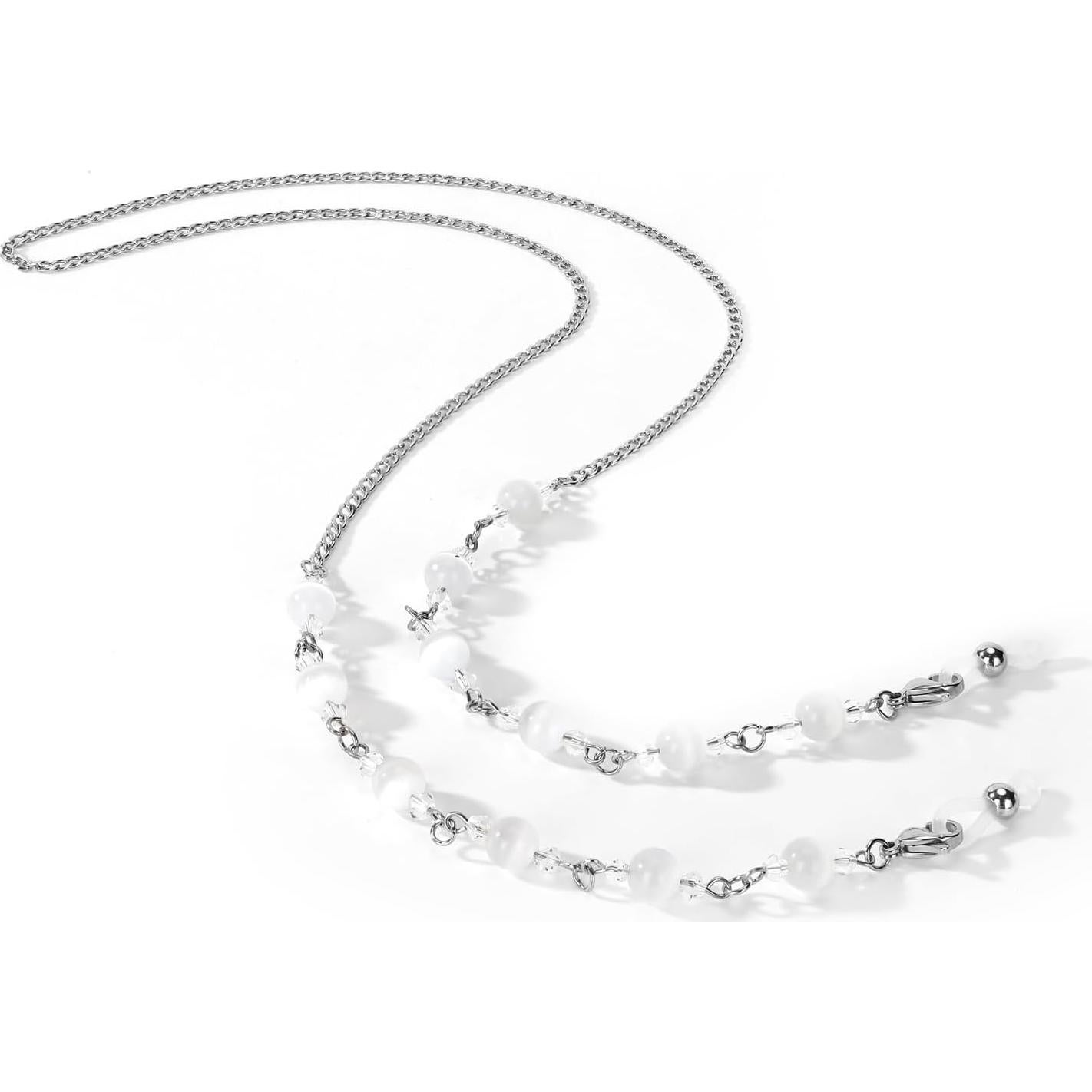 Cadena para Gafas HD-12 Hecho a Mano - Blanco 81 cm