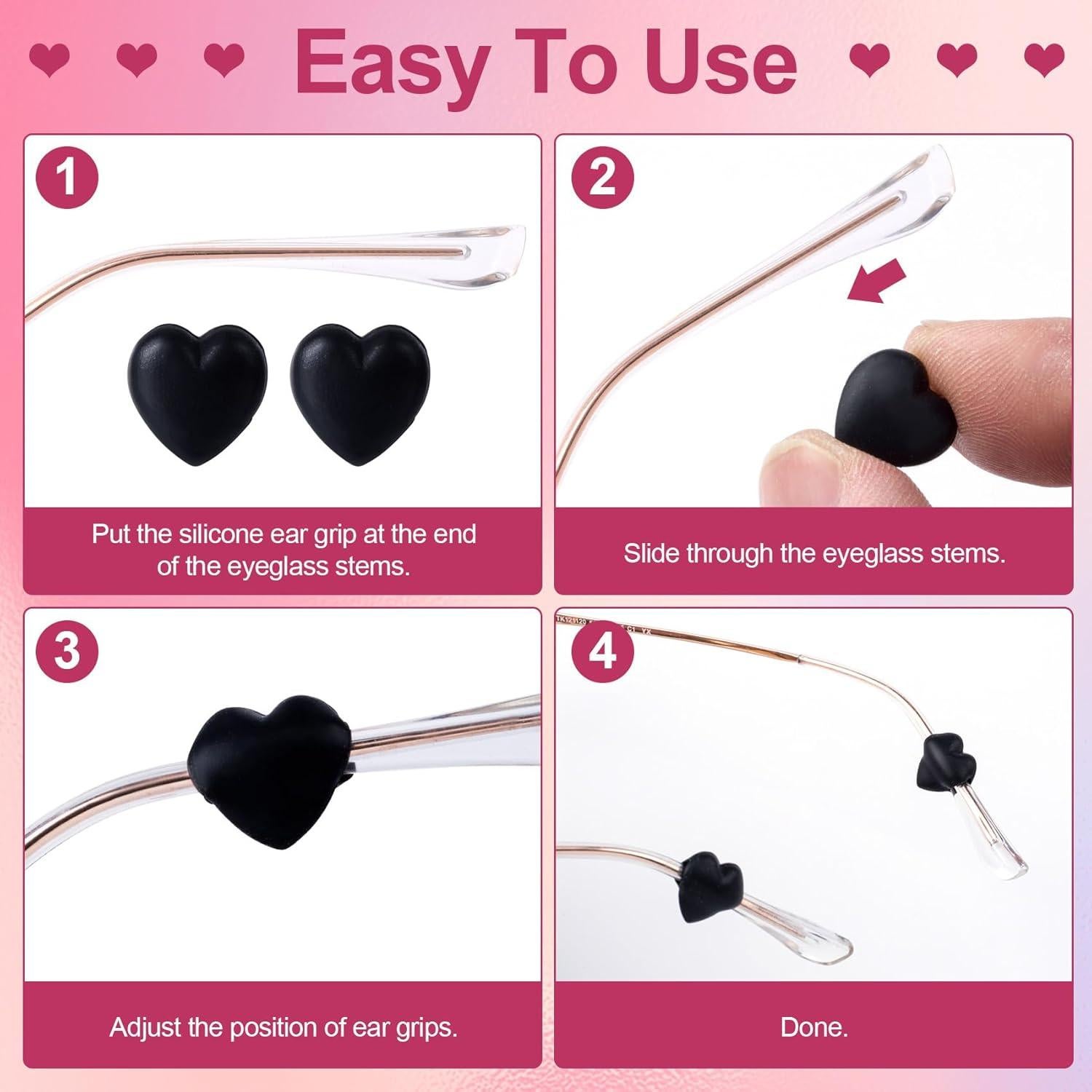 Grapas para Gafas de Silicona Suave 10 Pares Antideslizantes