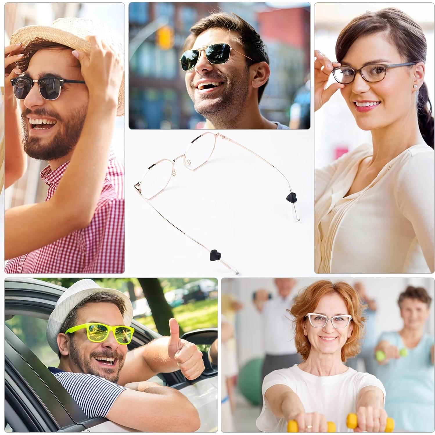 Grapas para Gafas de Silicona Suave 10 Pares Antideslizantes