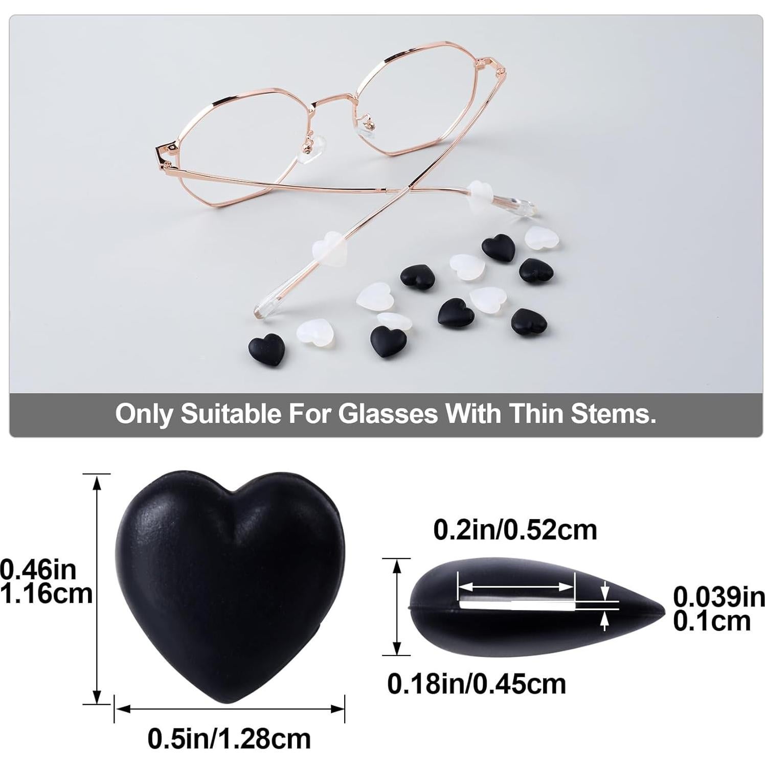 Grapas para Gafas de Silicona Suave 10 Pares Antideslizantes