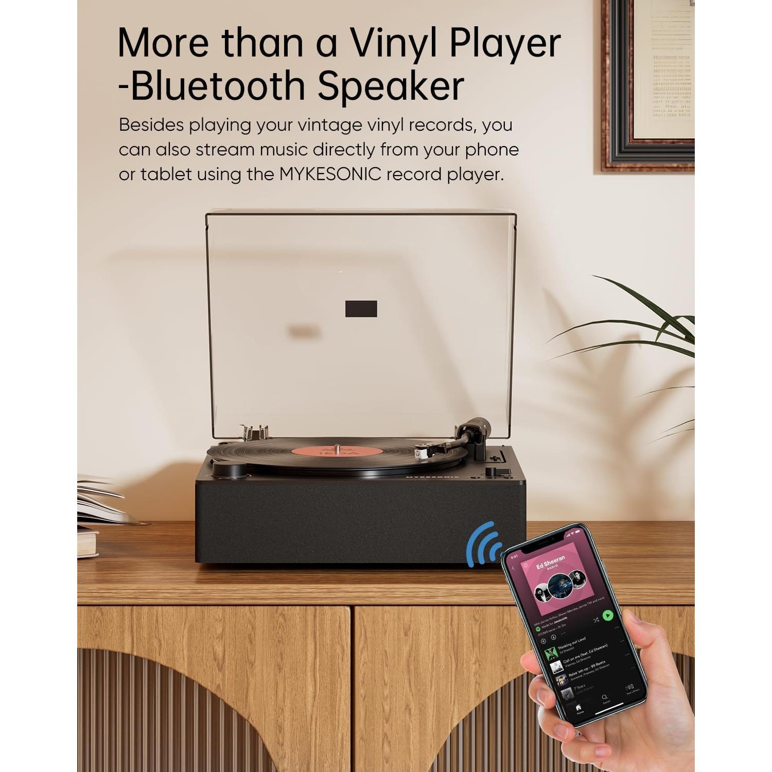 Reproductor de Discos Automático MYKESONIC AT-3600L Bluetooth