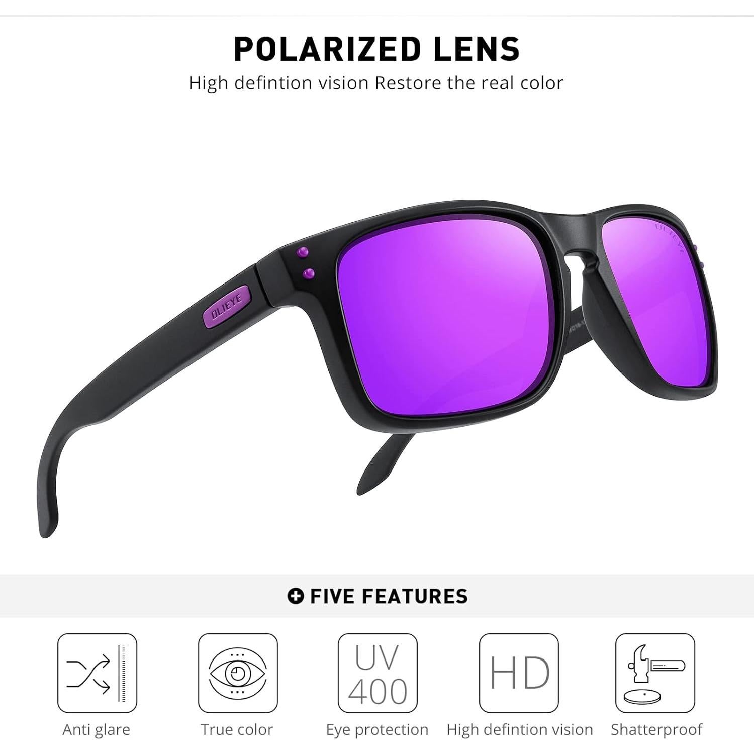 Gafas de sol polarizadas OLIEYE para hombres con estuche