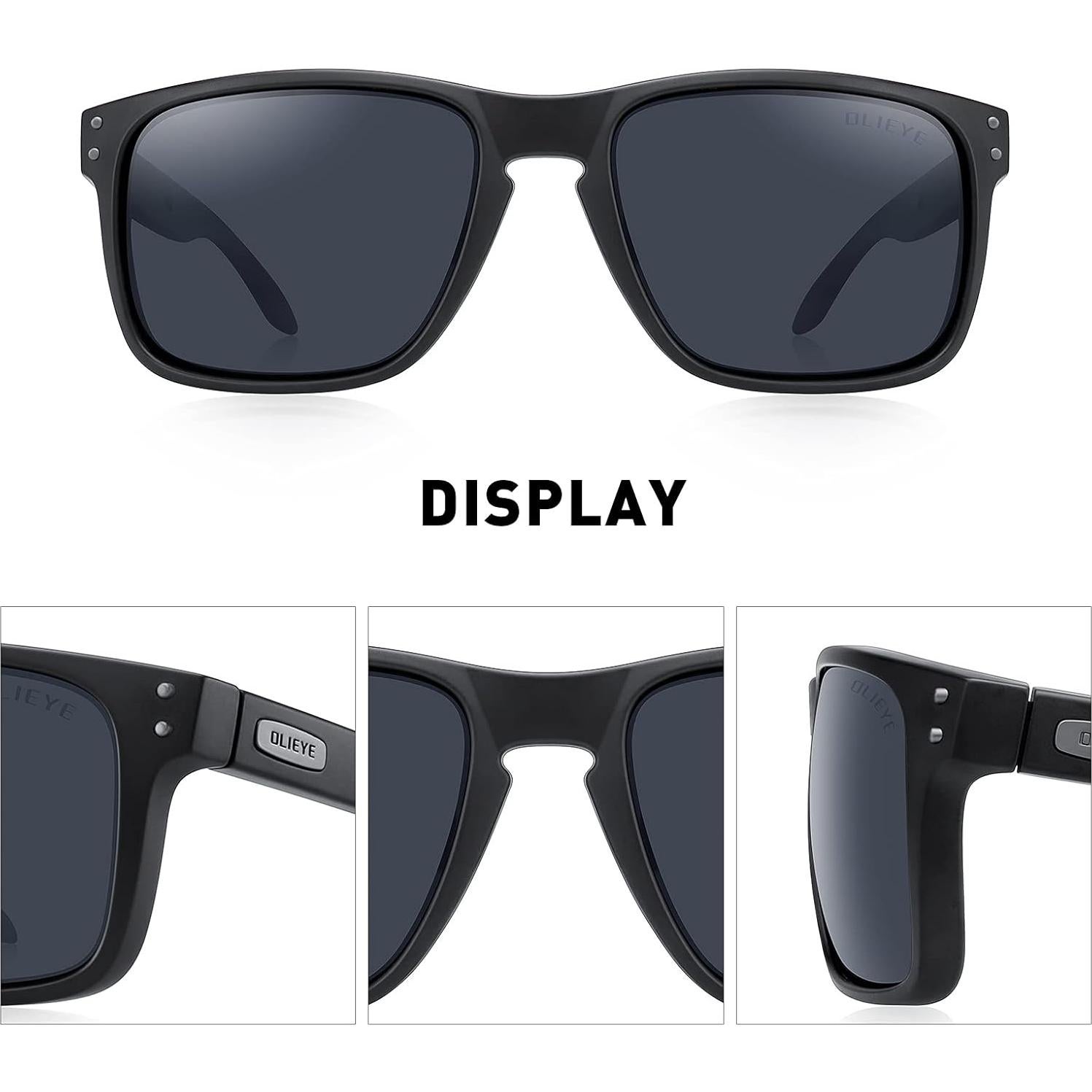 Gafas de sol polarizadas OLIEYE para hombres, marco flexible