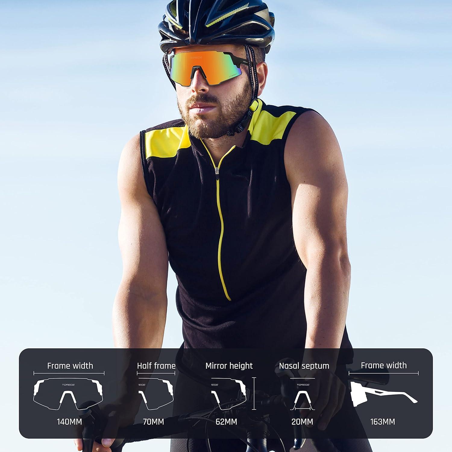 Gafas de sol deportivas TOREGE TR65 polarizadas 3 lentes