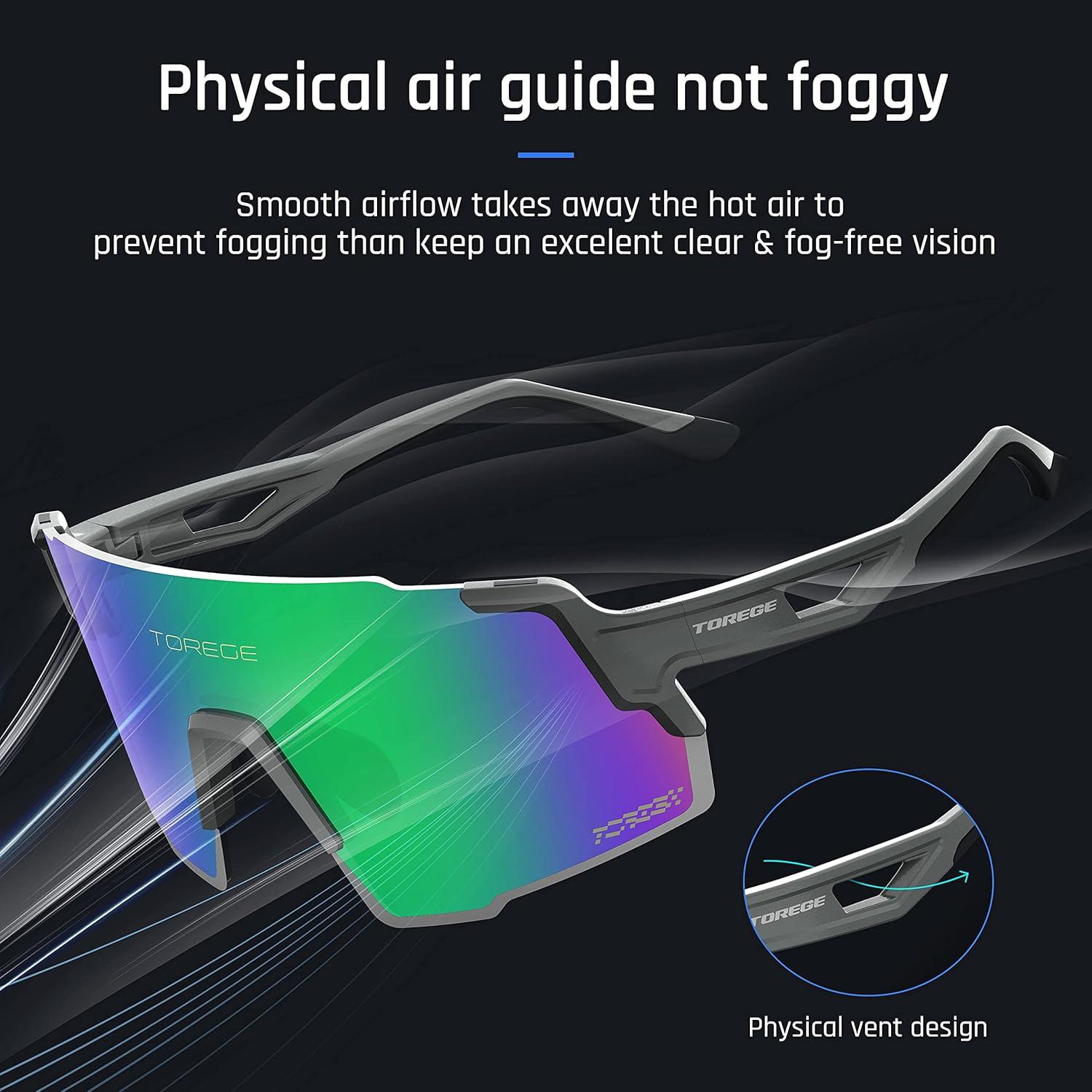 Gafas de Sol Deportivas TOREGE TR65 Polarizadas 3 Lentes