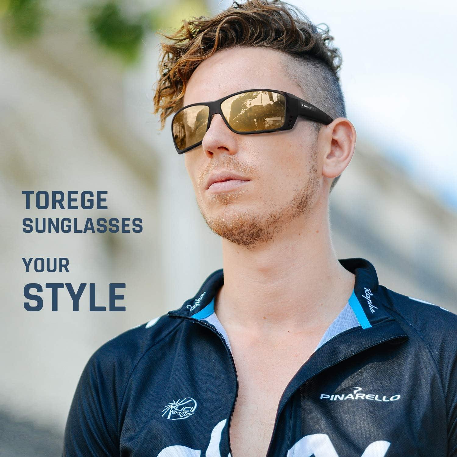 Gafas de sol deportivas TOREGE TR65 polarizadas 3 lentes