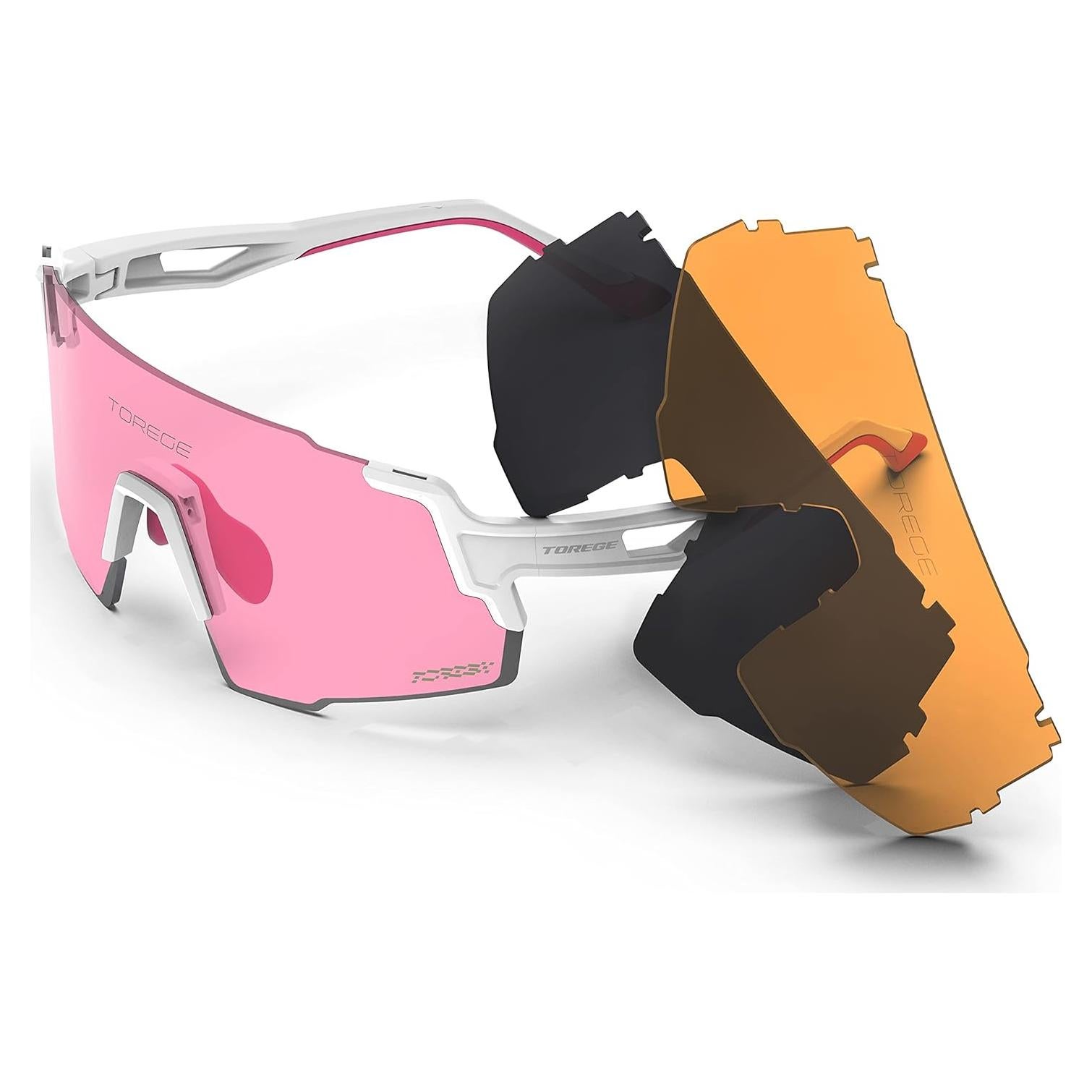 Gafas de sol deportivas TOREGE TR65 con 3 lentes intercambiables