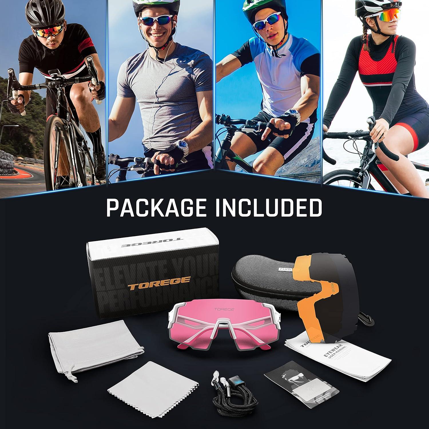 Gafas de sol deportivas TOREGE TR65 con 3 lentes intercambiables