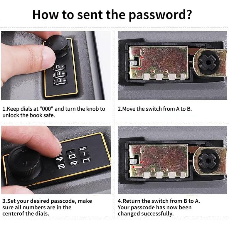 Caja Fuerte de Libro Misslanonly con Combinación Secreta