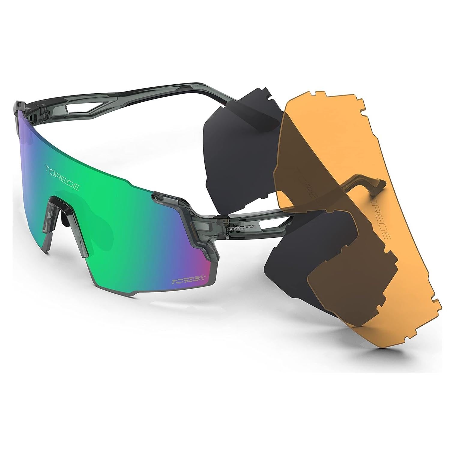 Gafas de sol deportivas TOREGE TR65 con 3 lentes intercambiables