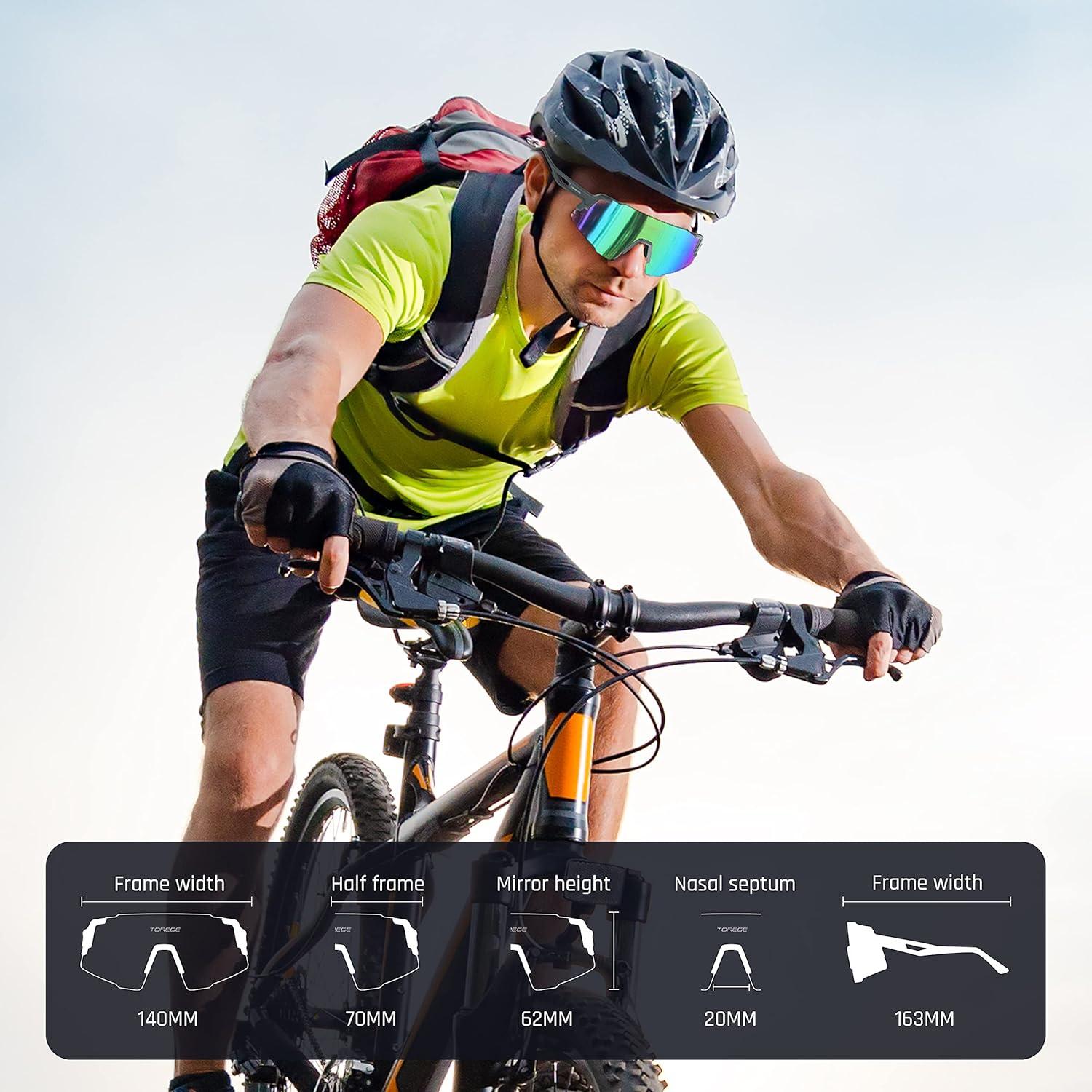 Gafas de sol deportivas TOREGE TR65 con 3 lentes intercambiables