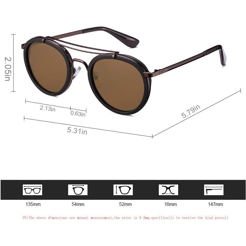 Gafas de sol polarizadas VentiVenti redondas vintage