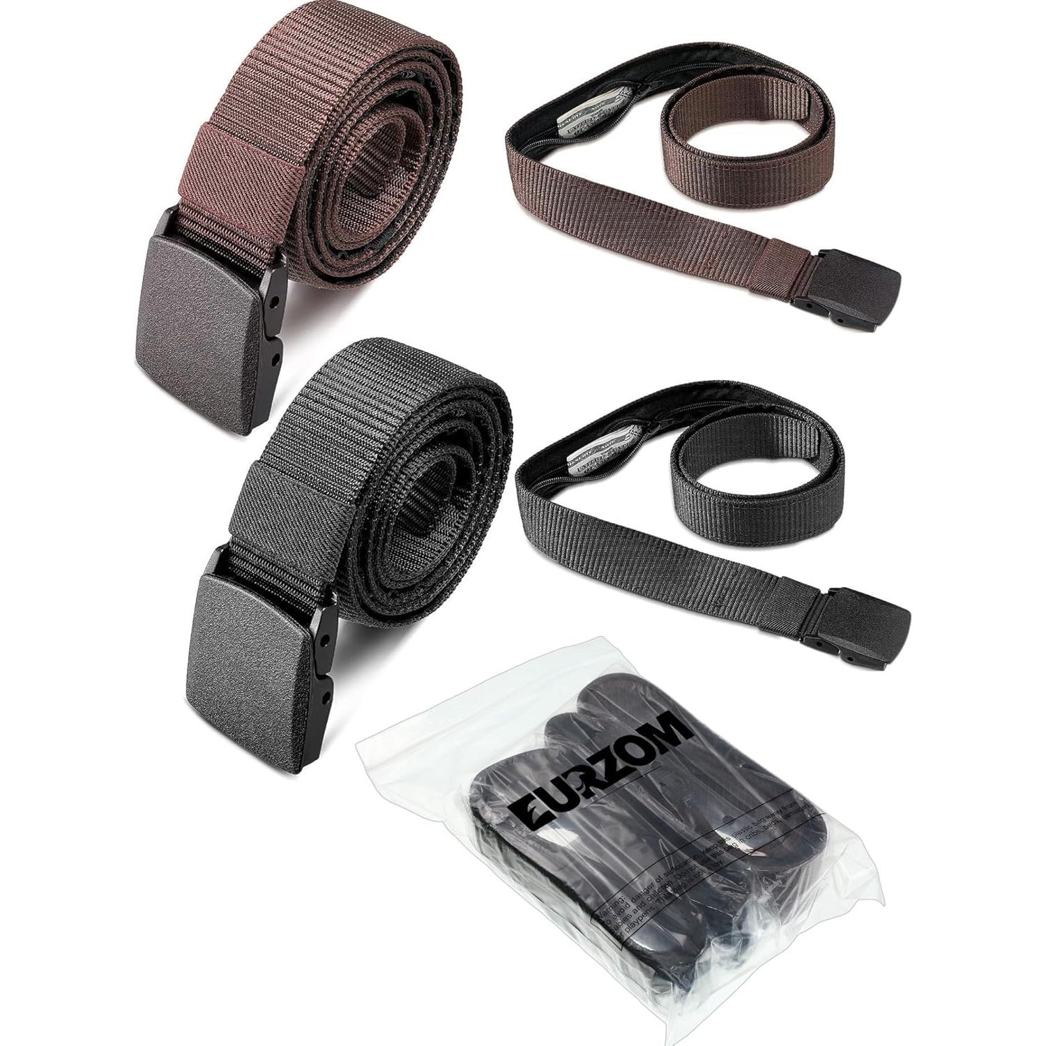 Cinturones de Dinero de Viaje Eurzom 2 Pcs Nylon Seguridad