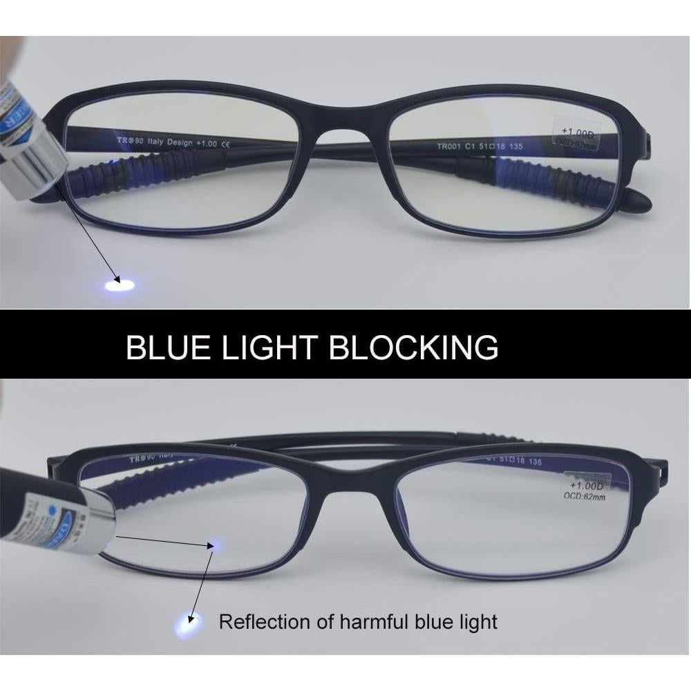 Gafas de lectura azul bloqueadoras 2.50 marca flexible