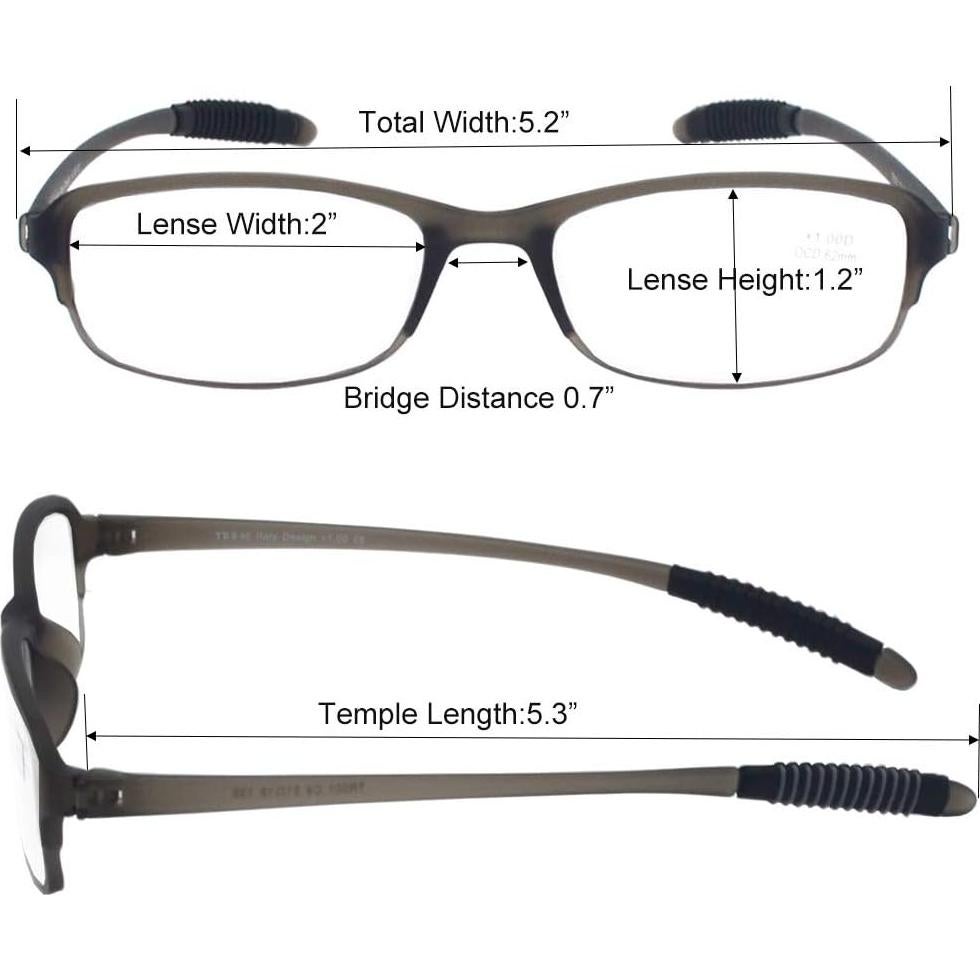 Gafas de lectura azul bloqueadoras 2.50 marca flexible