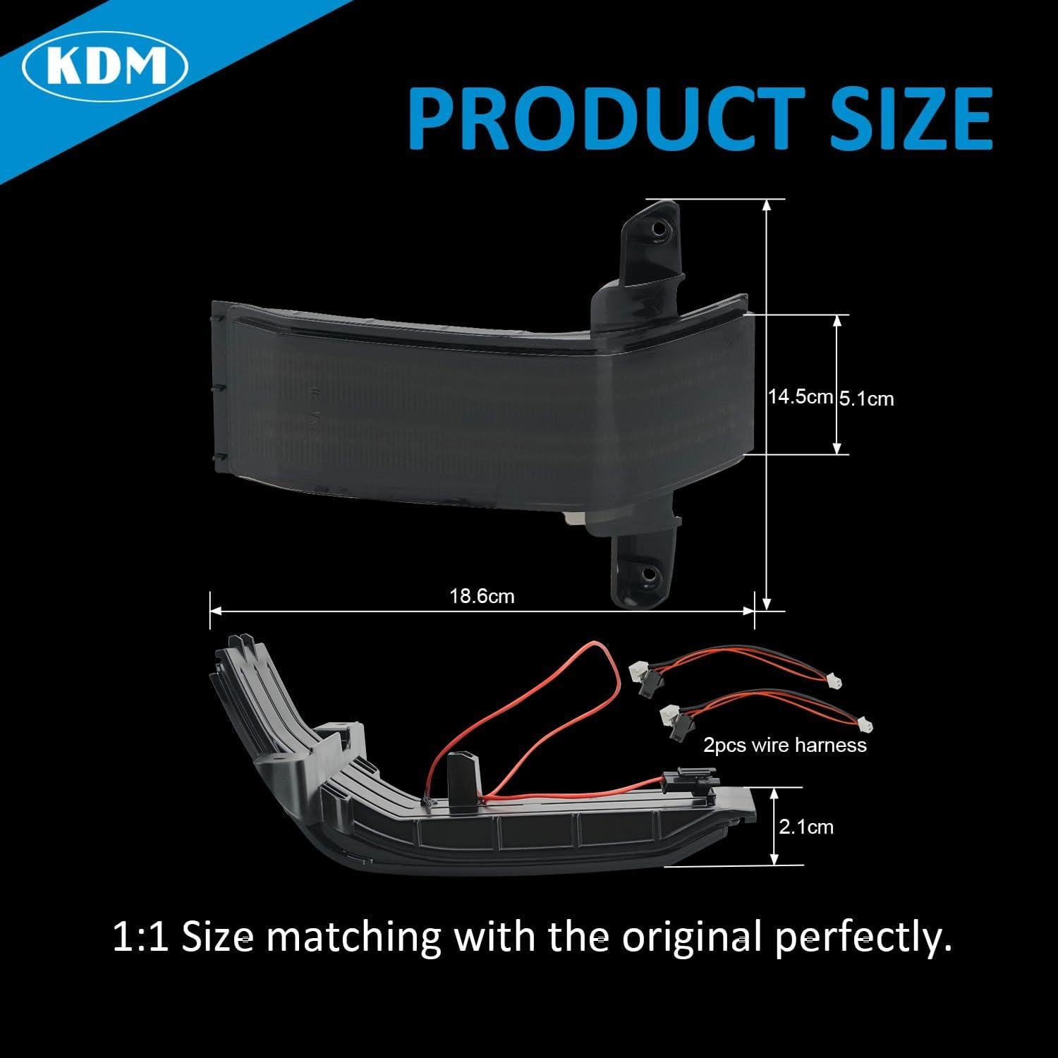 Luz de Señal de Giro LED KDM para Espejo Lateral 2014-2019