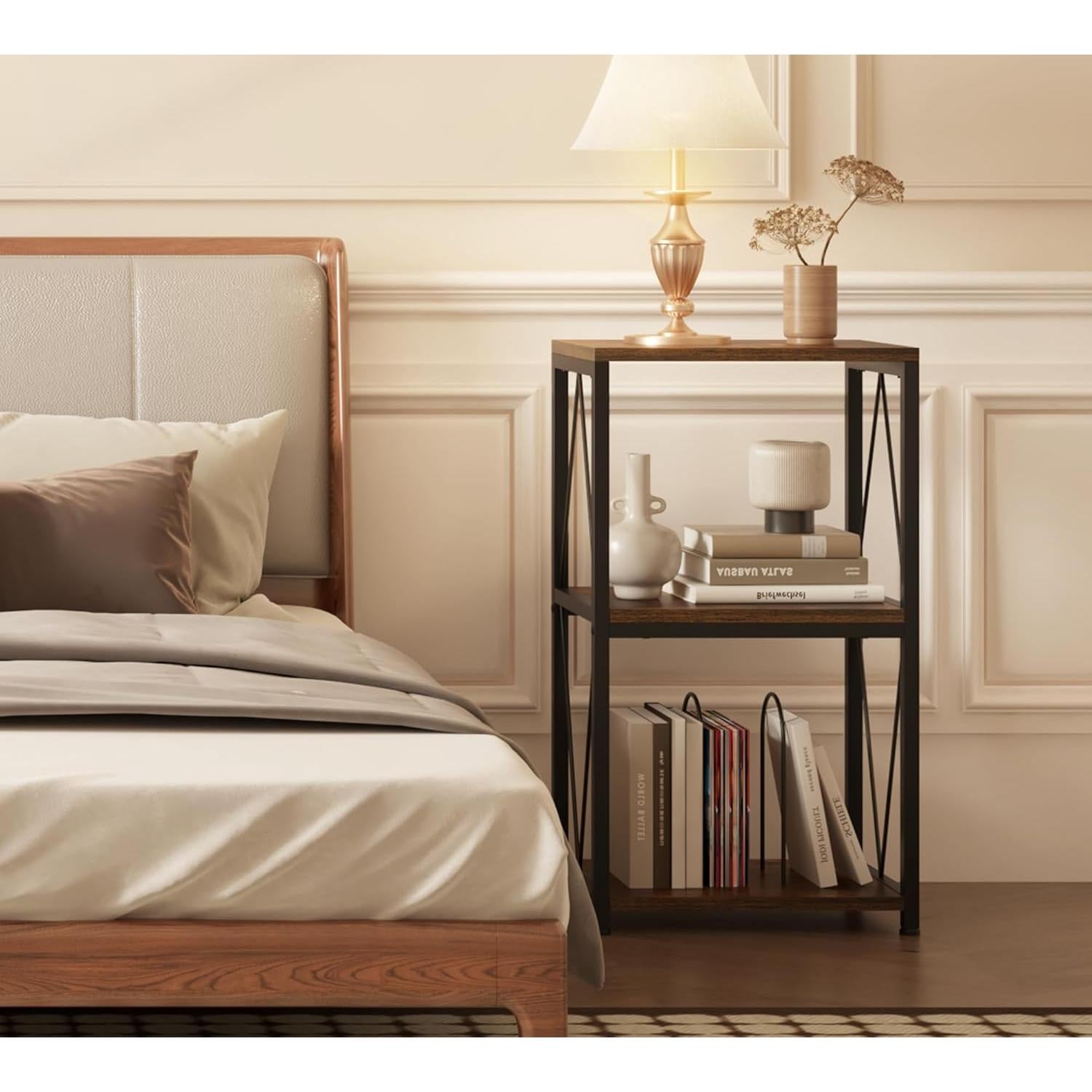 Soporte para Tocadiscos Y&M 3 Niveles Marrón Rústico