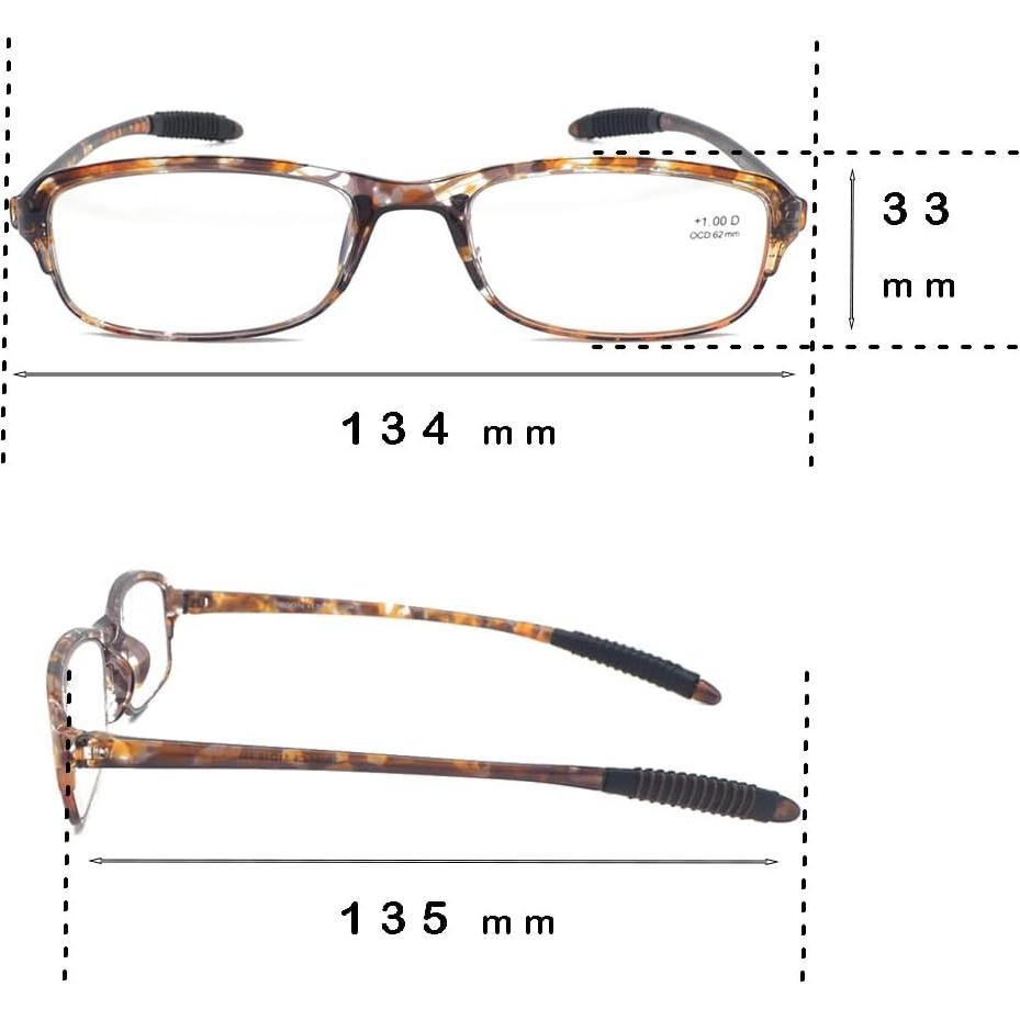 Computer Blue Light Blocking Reading Glasses(Flexible and Lightweight) UV Protection Readers Anti Eyestrain for Women Men (4 Tortoise, 2.75, multiplier_x)
