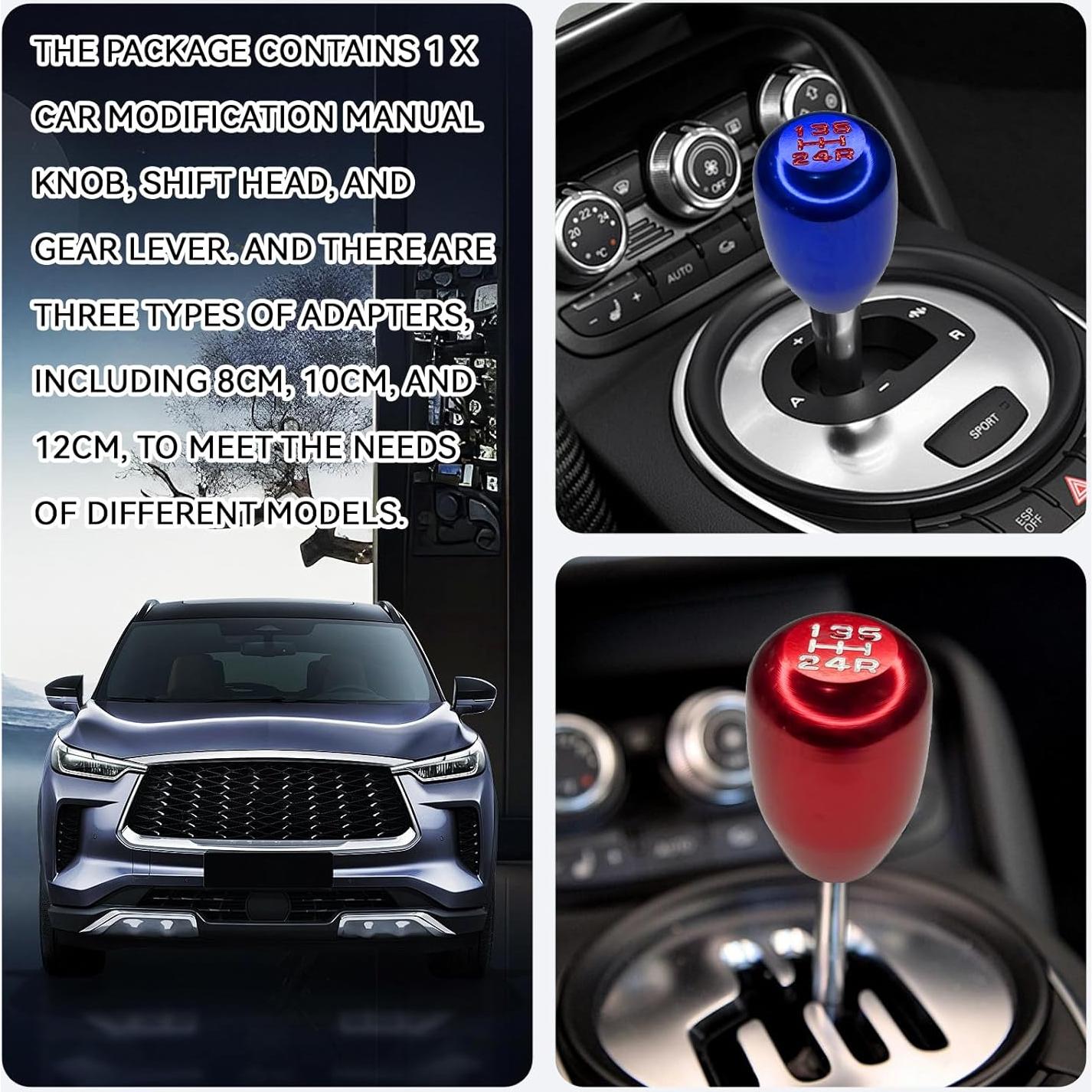 Perilla de Cambio Manual 5 Velocidades QKYS - Adaptadores Incluidos