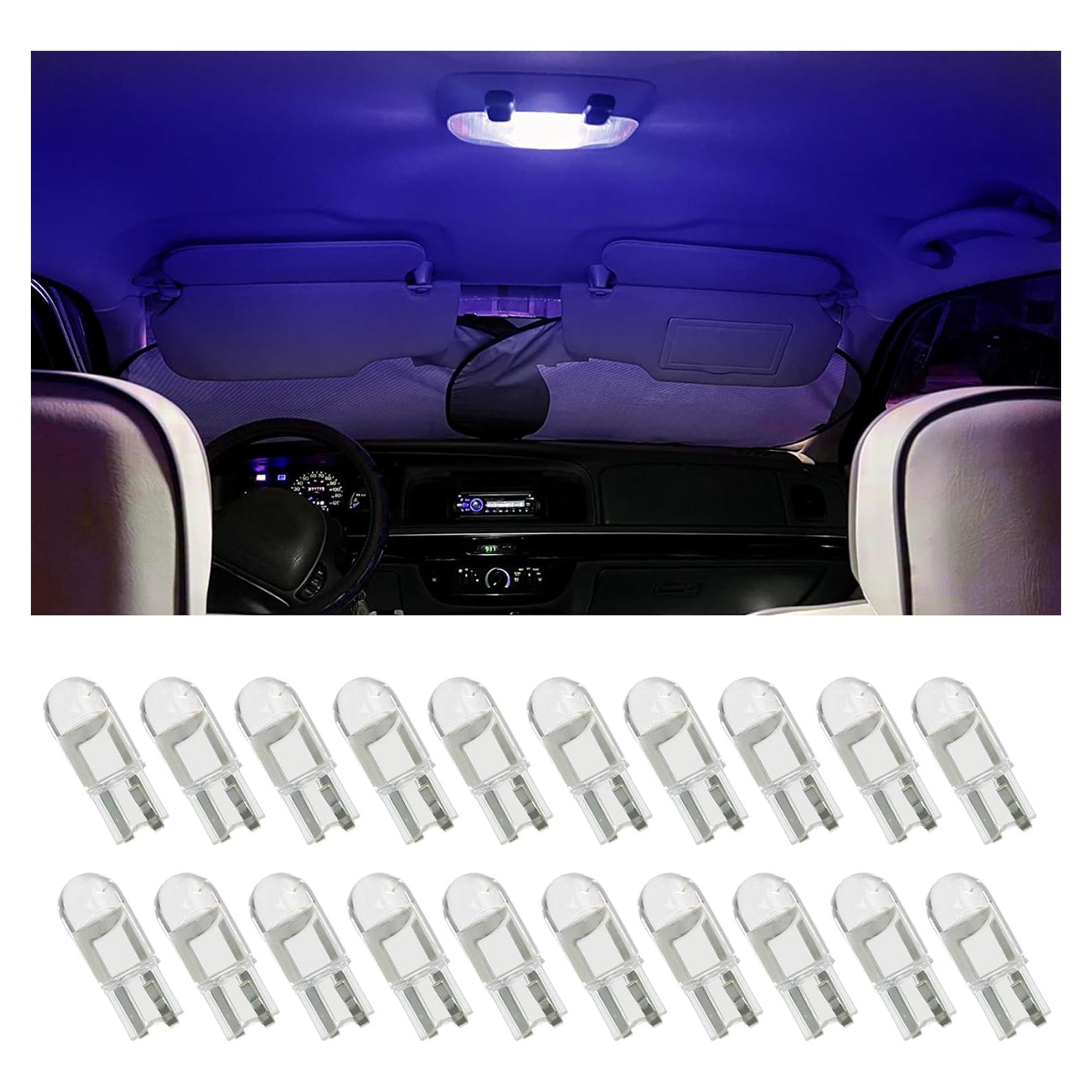 30 Bombillas LED 194 RGOAANC 6000K Azul 2W 360° Sin Errores