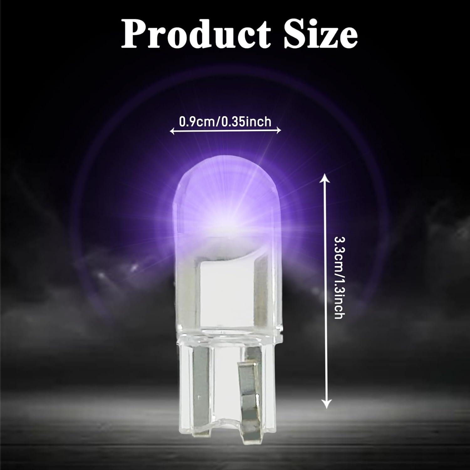 30 Bombillas LED 194 RGOAANC 6000K Azul 2W 360° Sin Errores