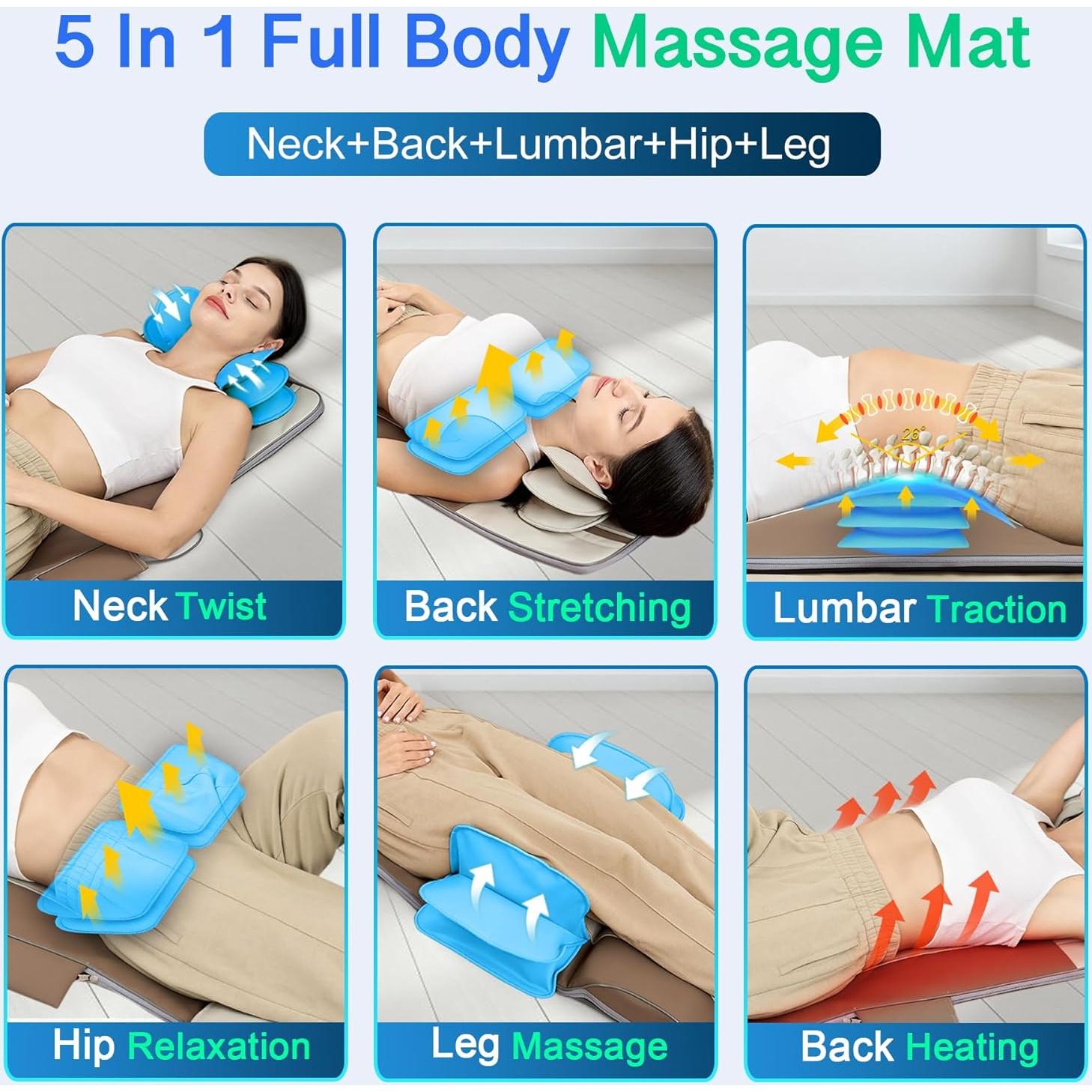 Alfombrilla de Masaje Sotion HY-8639 con Calefacción y Estiramiento