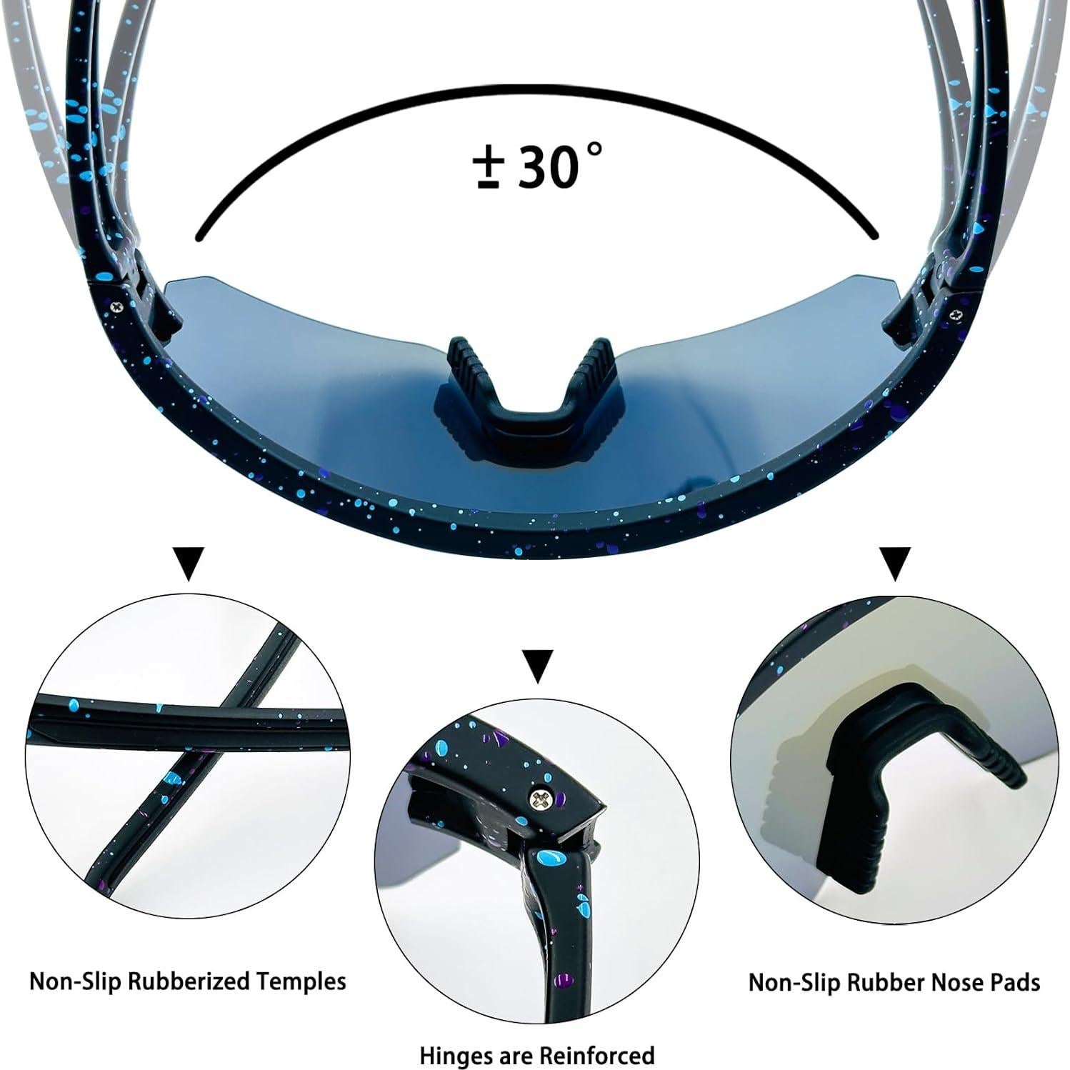 Gafas de sol polarizadas IKTOD P011 UV400 para deportes