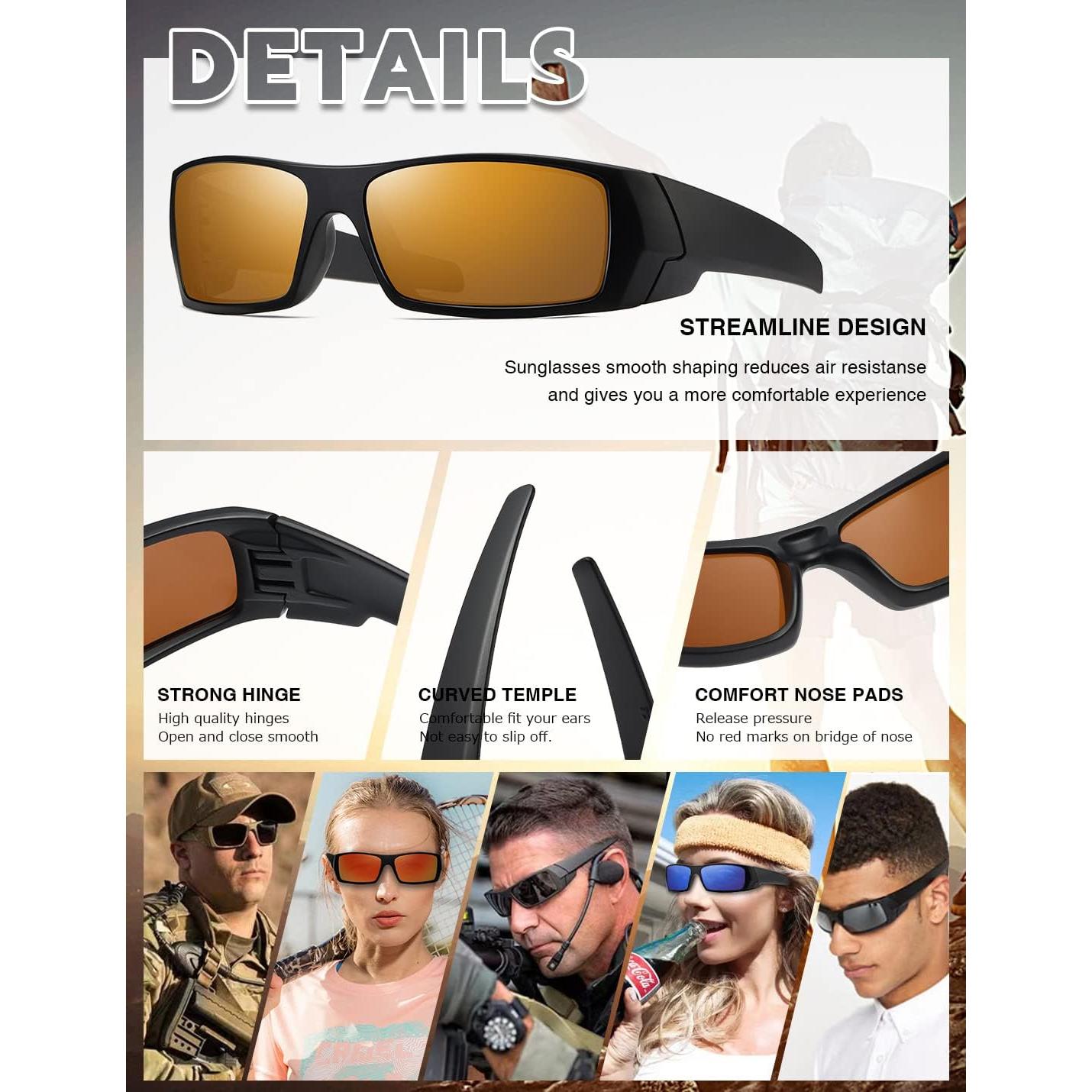 Gafas de sol polarizadas TIANYESY unisex retro deportivas