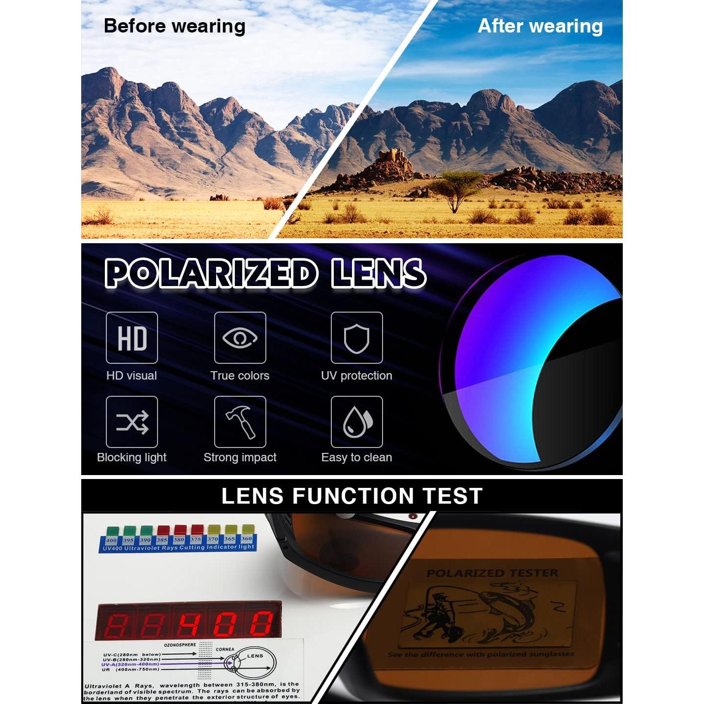 Gafas de sol polarizadas TIANYESY unisex retro deportivas