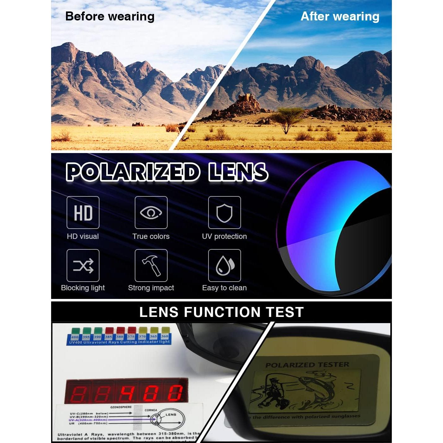 Gafas de sol polarizadas TIANYESY unisex retro deportivas