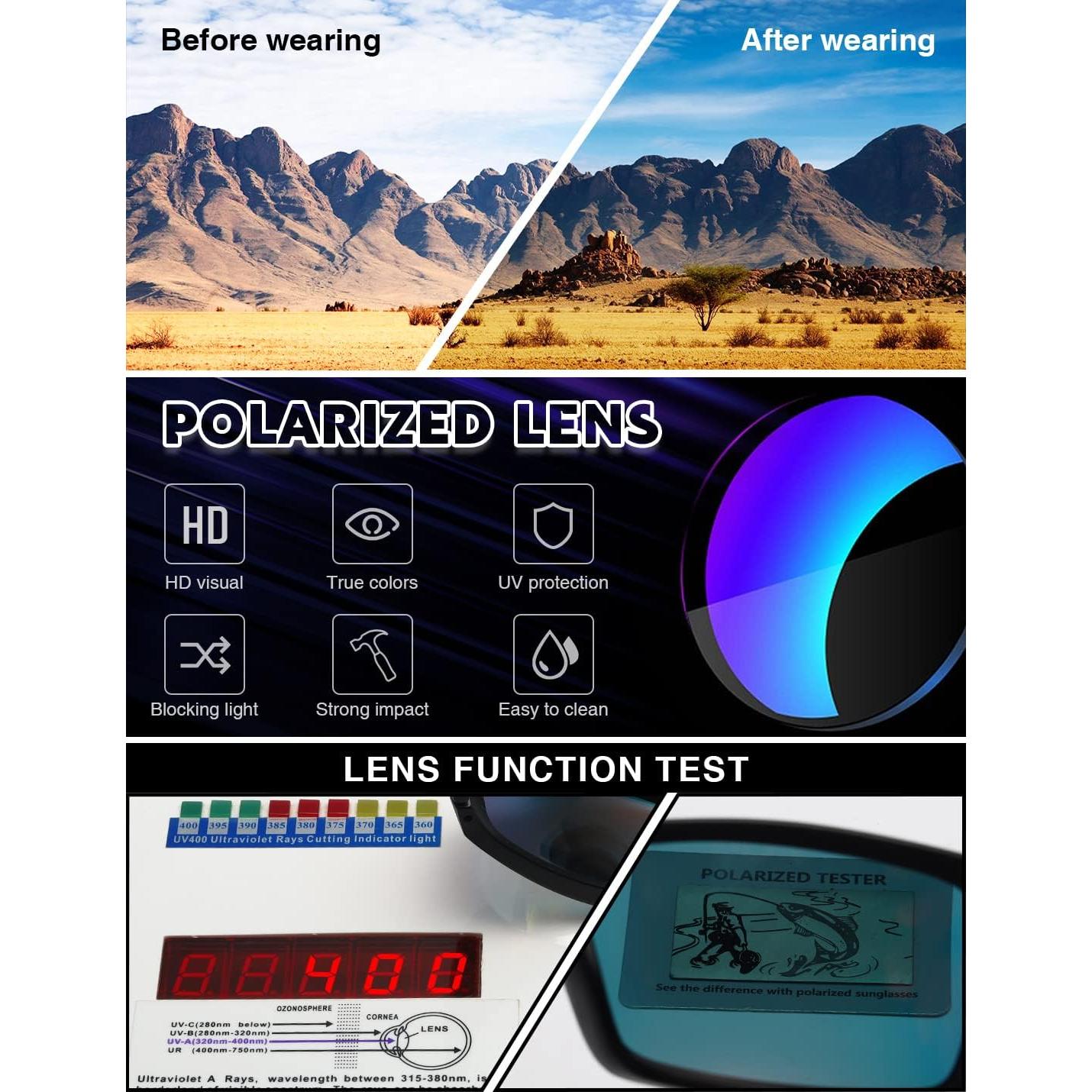 Gafas de sol polarizadas TIANYESY unisex retro deportivas