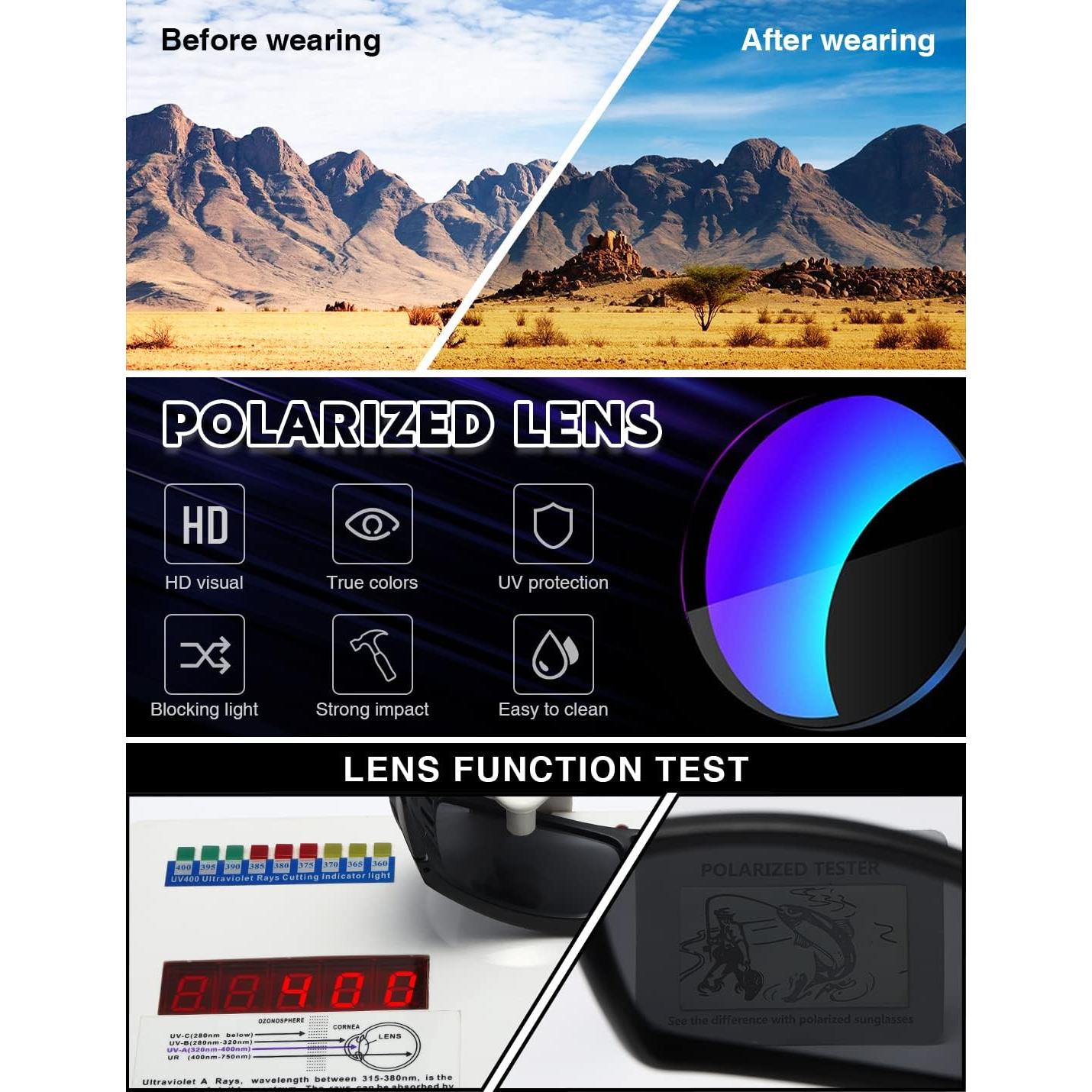 Gafas de sol polarizadas TIANYESY unisex retro deportivas