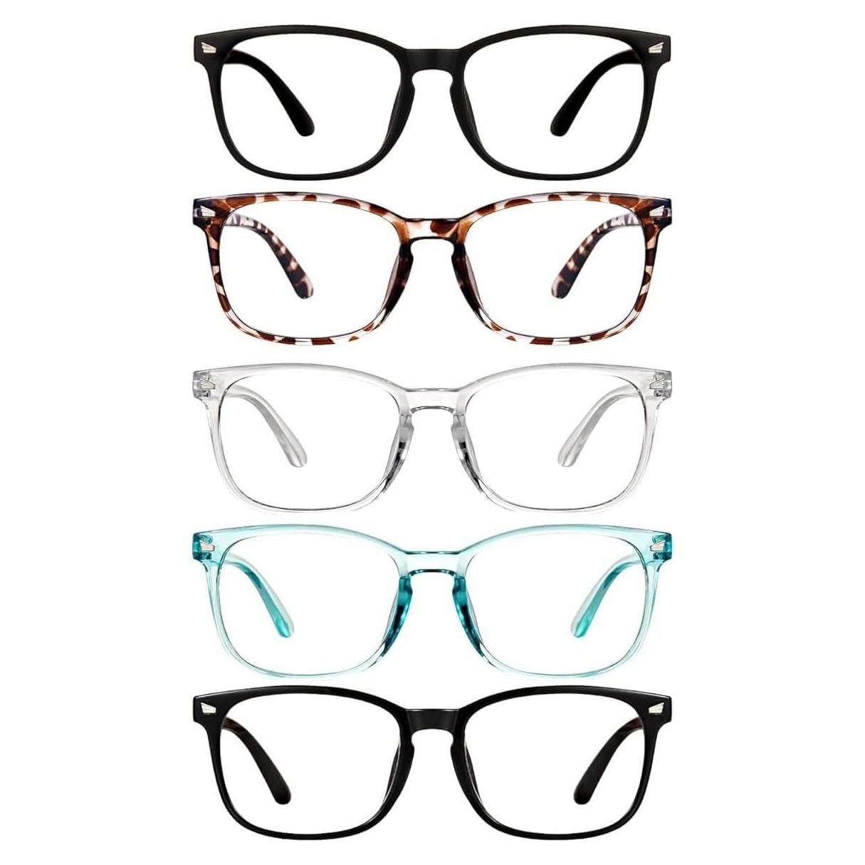 Gafas de lectura CHEERS DEVICES 5 pares 1.0x luz azul