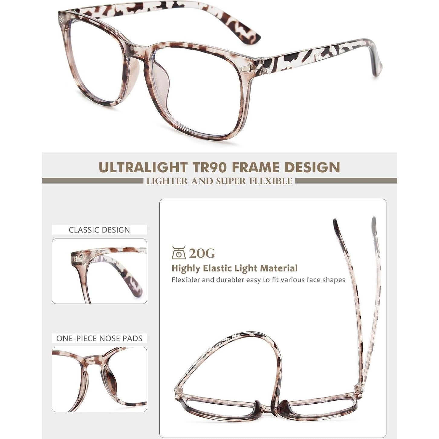 Gafas de lectura CHEERS DEVICES 5 pares 1.0x luz azul