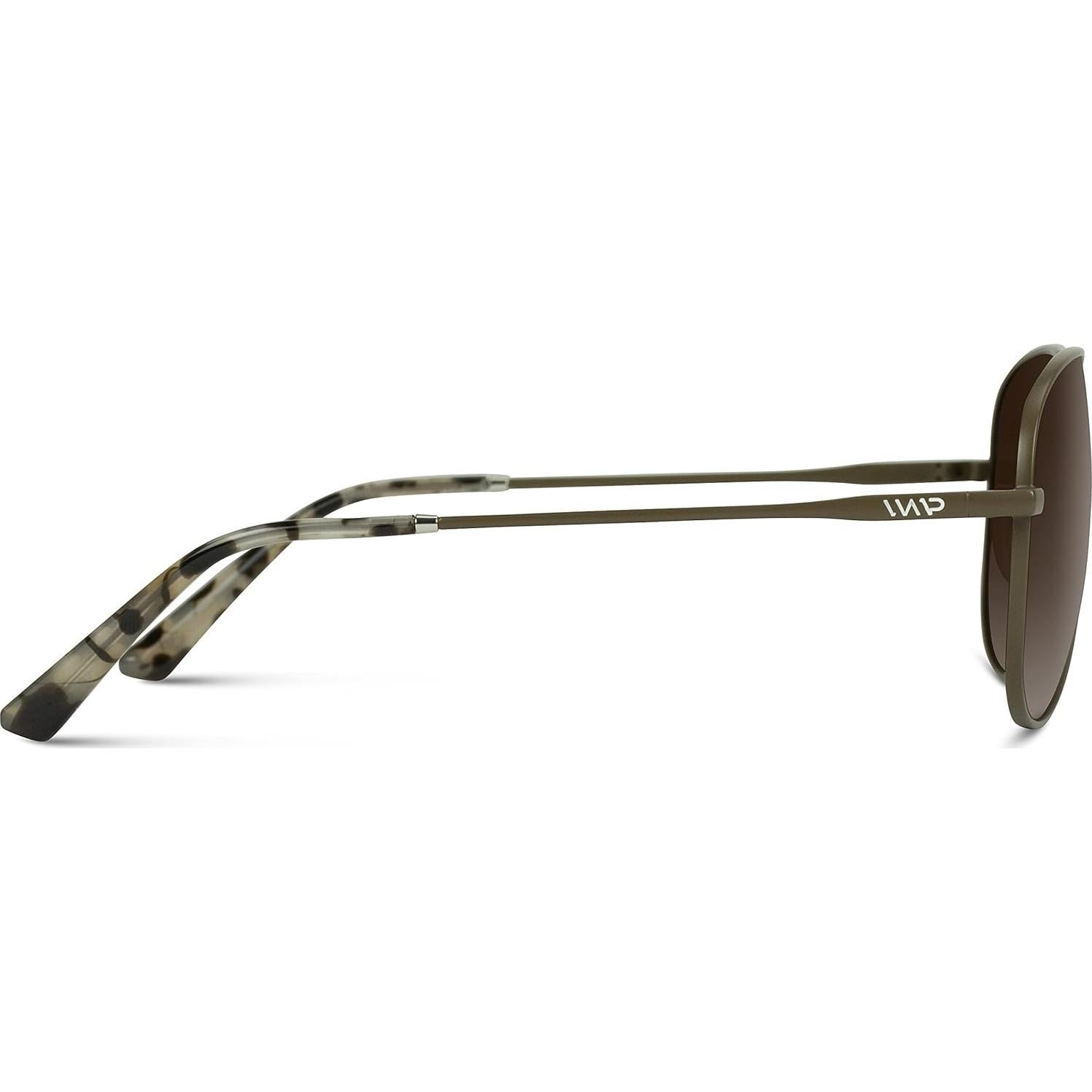 WearMe Pro - Gafas de sol aviador polarizadas marrón