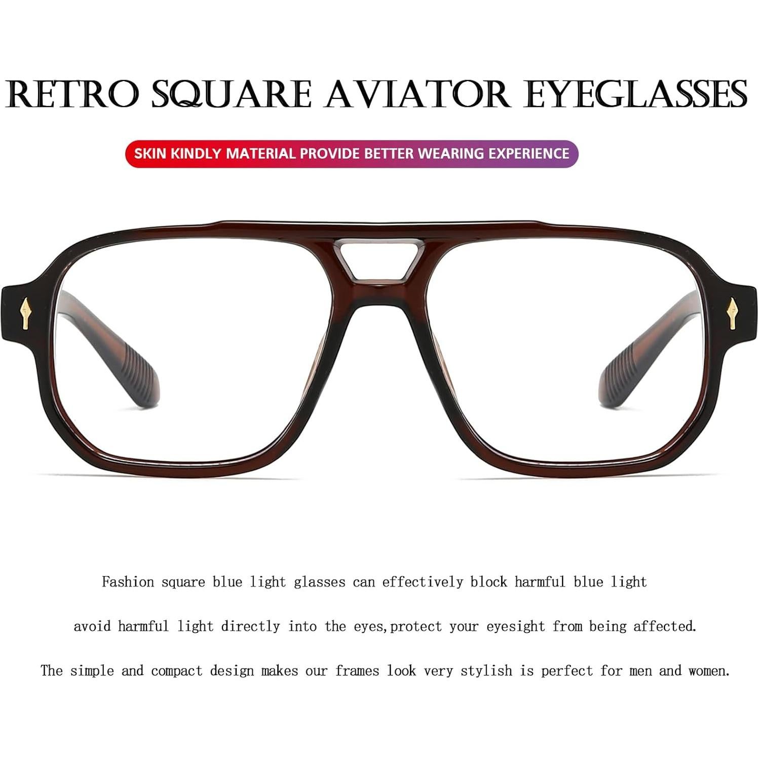 Gafas bloqueadoras luz azul PORADAY retro unisex 15.49x5.99cm