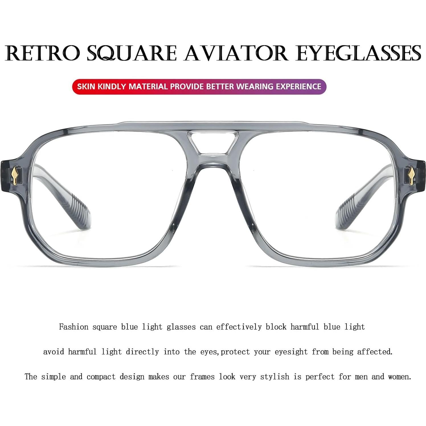 Gafas bloqueadoras luz azul PORADAY retro unisex 15.49x5.99cm