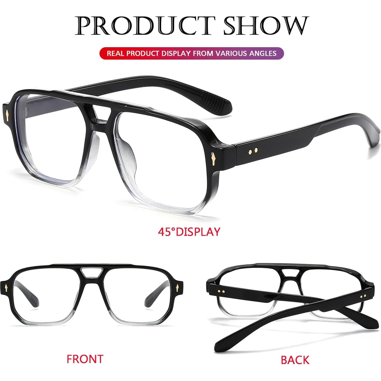 Gafas bloqueadoras luz azul PORADAY retro unisex 15.49x5.99cm