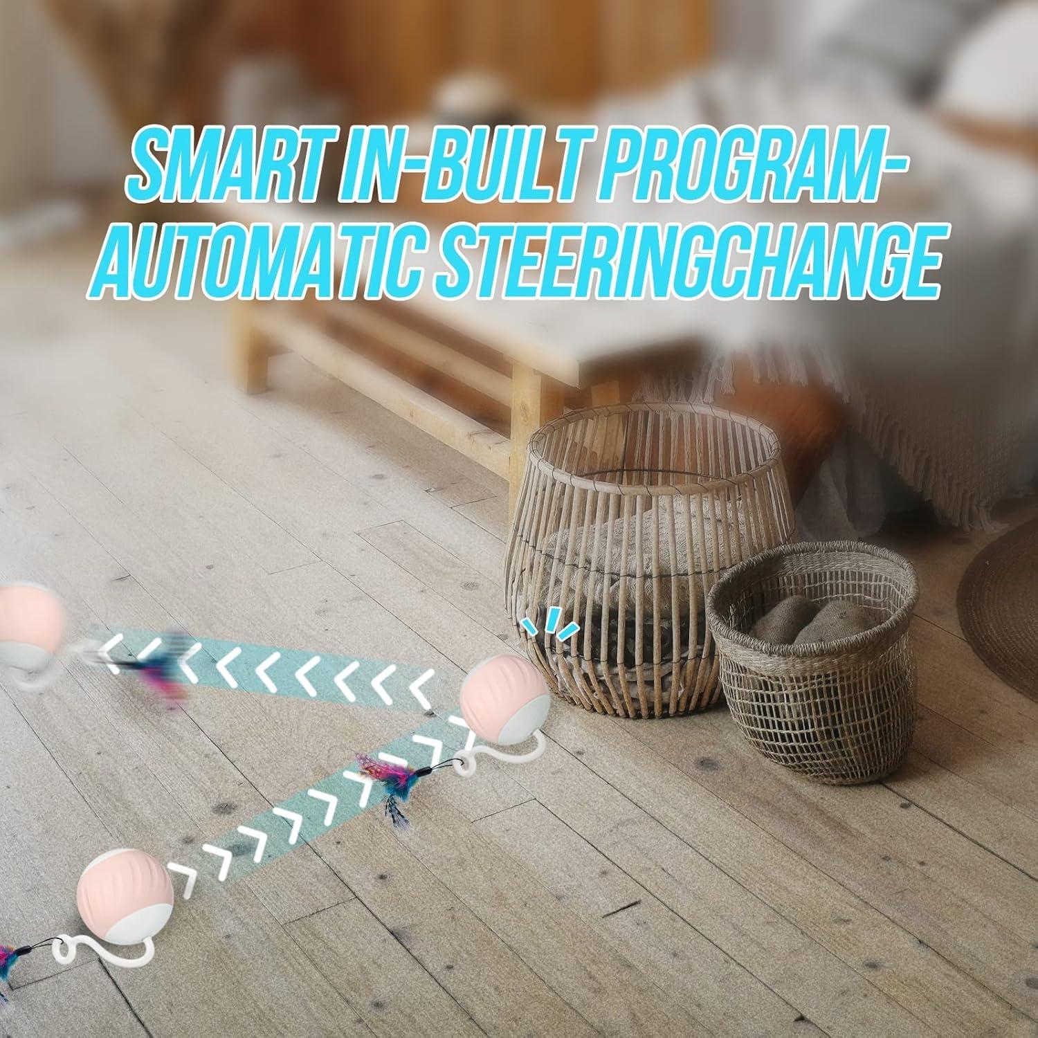 Juguete Interactivo para Gatos GOGODOGYA Rosa 2 Velocidades