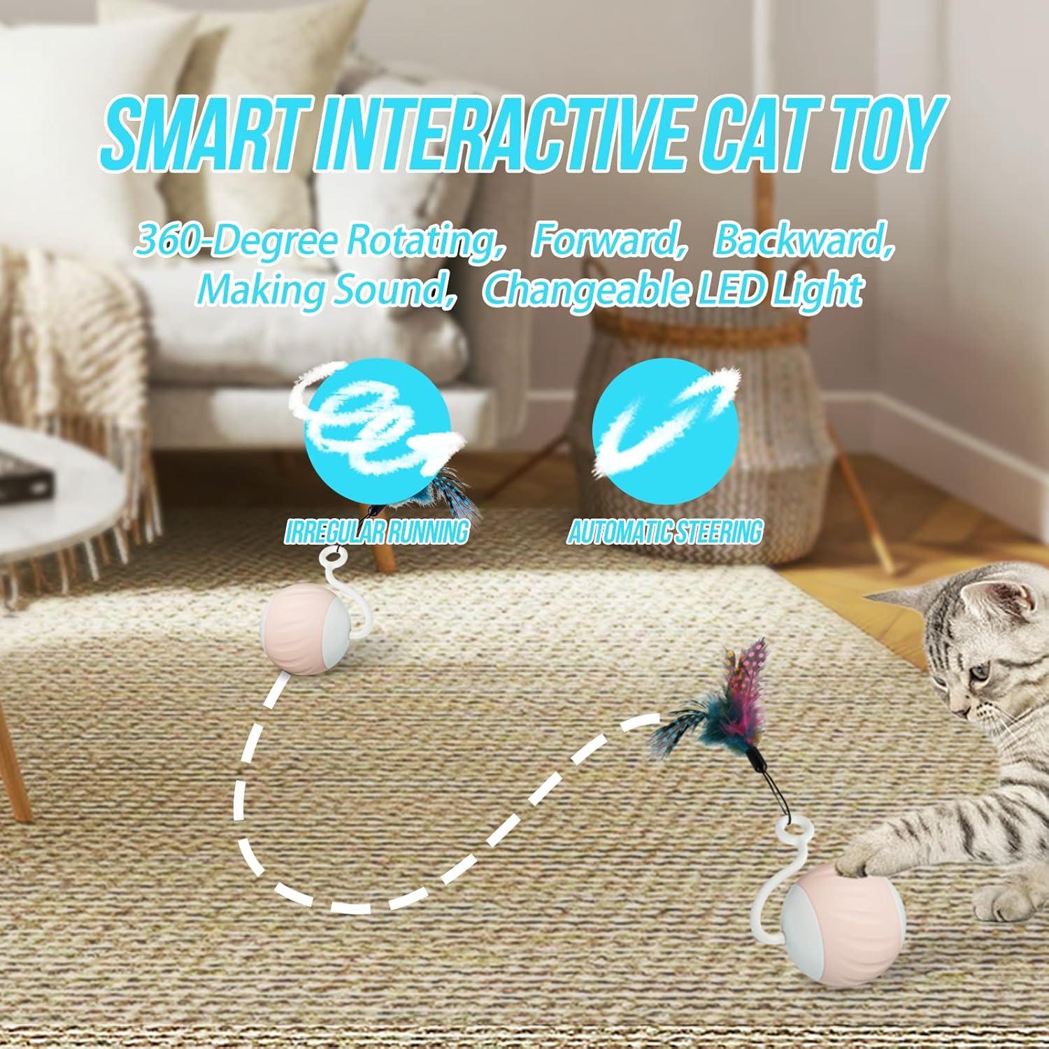 Juguete Interactivo para Gatos GOGODOGYA Rosa 2 Velocidades