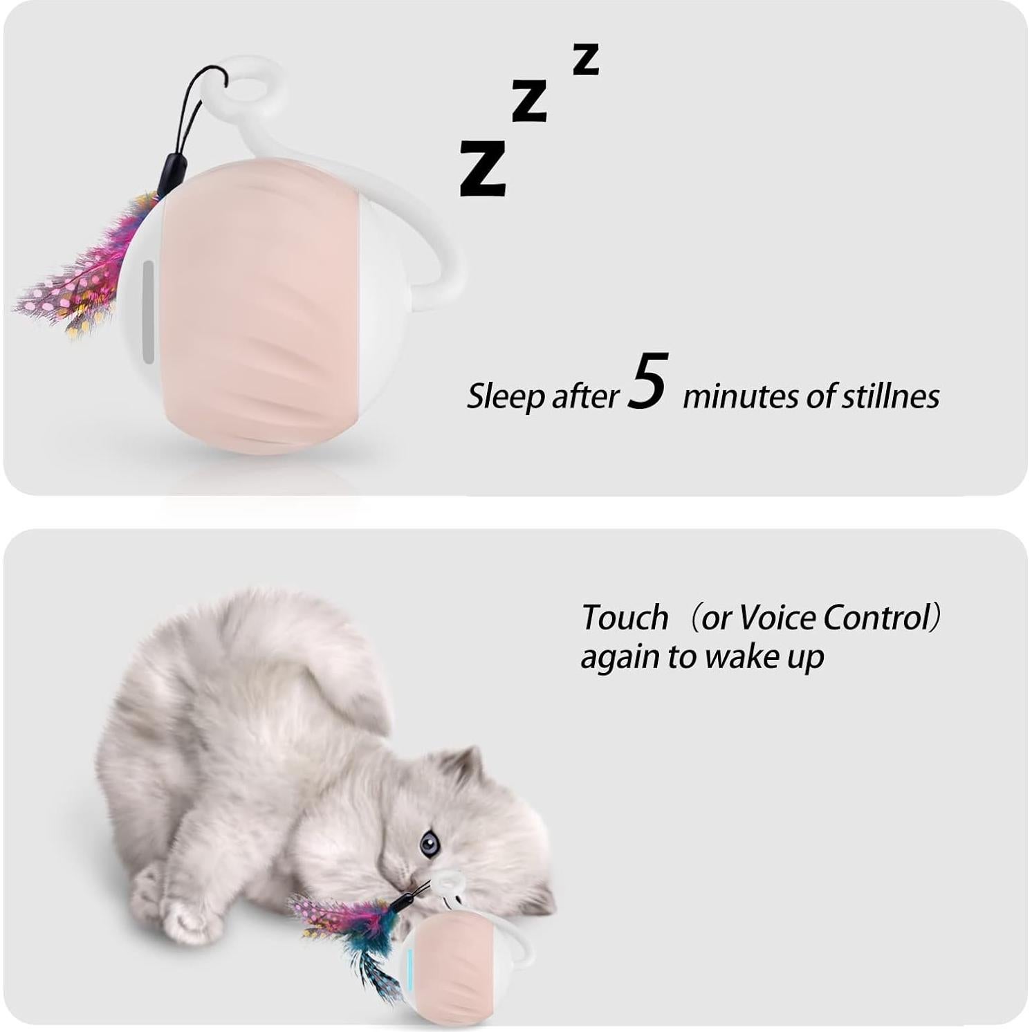 Juguete Interactivo para Gatos GOGODOGYA Rosa 2 Velocidades