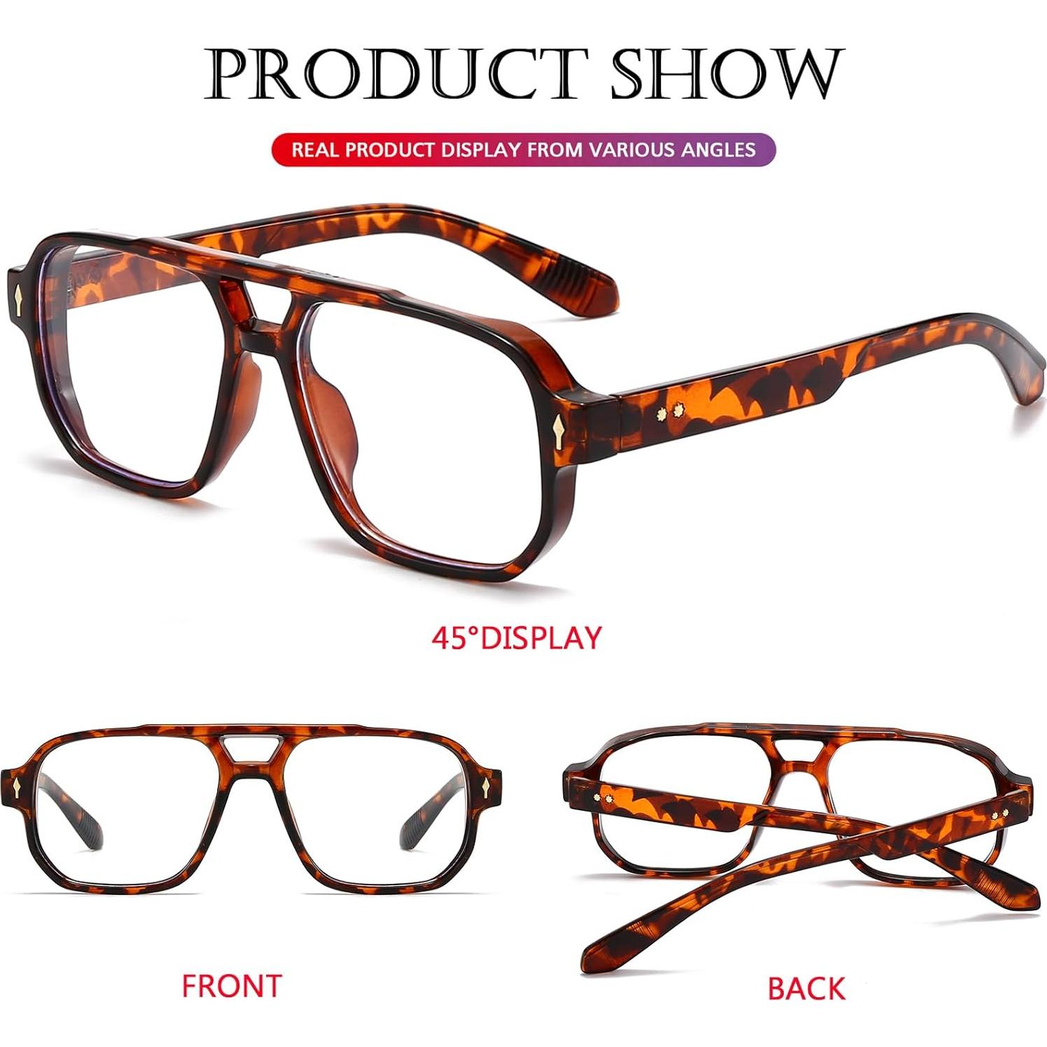 Gafas bloqueadoras luz azul PORADAY unisex retro 70s