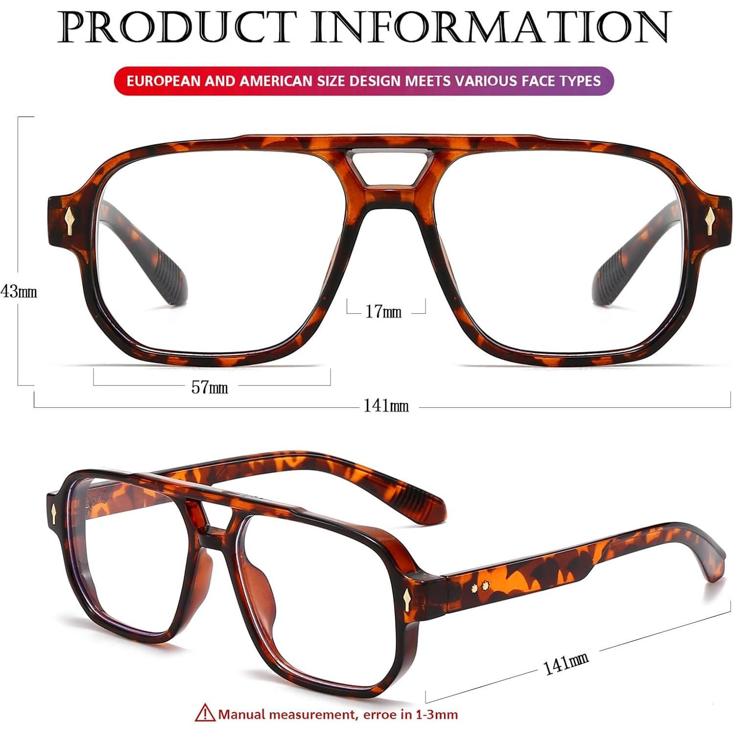 Gafas bloqueadoras luz azul PORADAY unisex retro 70s